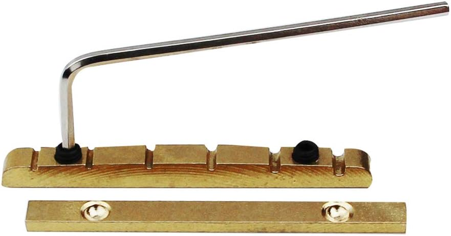 Guyker 42Mm Adjustable Guitar Nut - Bell Brass Nut (42 X 3.5Mm) Split Regulation Replacement Parts Compatible with Stratocaster Strat ST Style Guitar image number 1