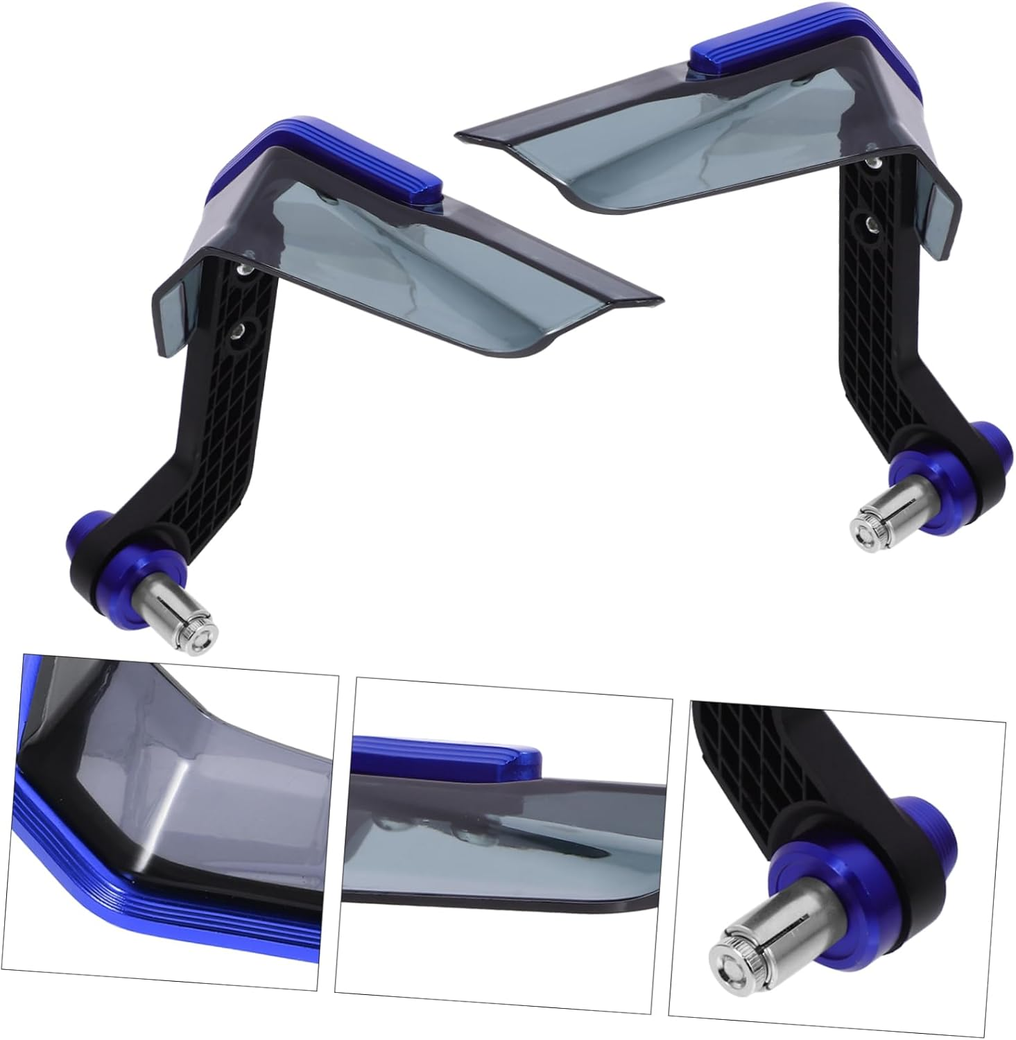2Pcs Motorcycle Handguards Wind Protector Blue Handlebar Guards Universal for Electric Motorcycles Off-Road Riding Protection