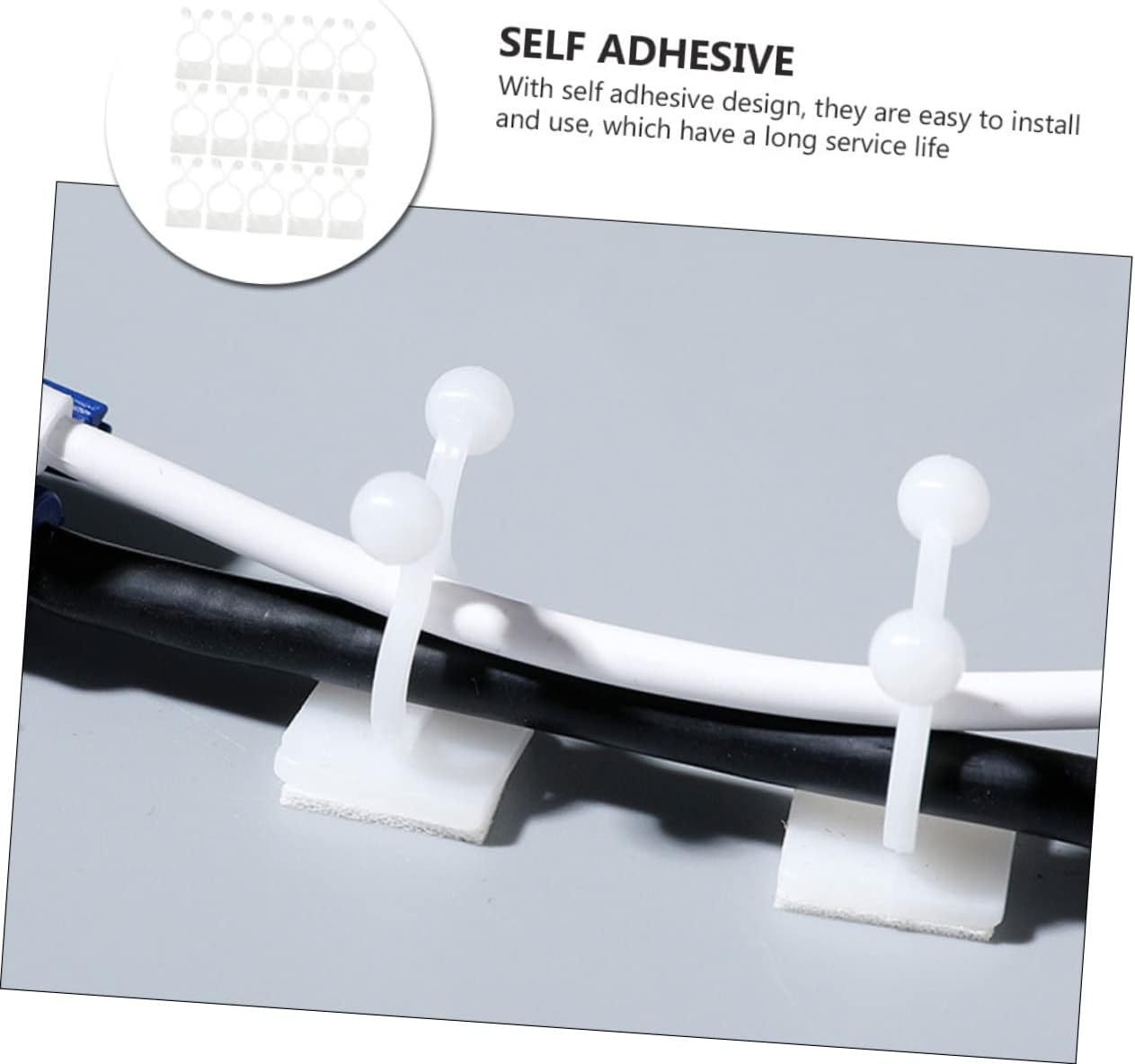 50Pcs Self-Adhesive Hooks Plant Wall Clips Indoor Plant Fixing Clips for Gardening