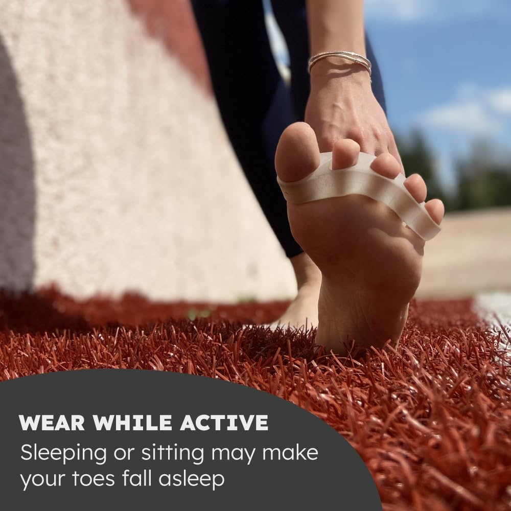 Awesome Toes Spacers & Separators Kit &ndash; Fast Relief for Hammertoe & Bunions | Includes Toe Stretch Band, Individual Toe Spacers & Full Toe Spacers for Walking, Running, & Yoga Practice | Small image number 4