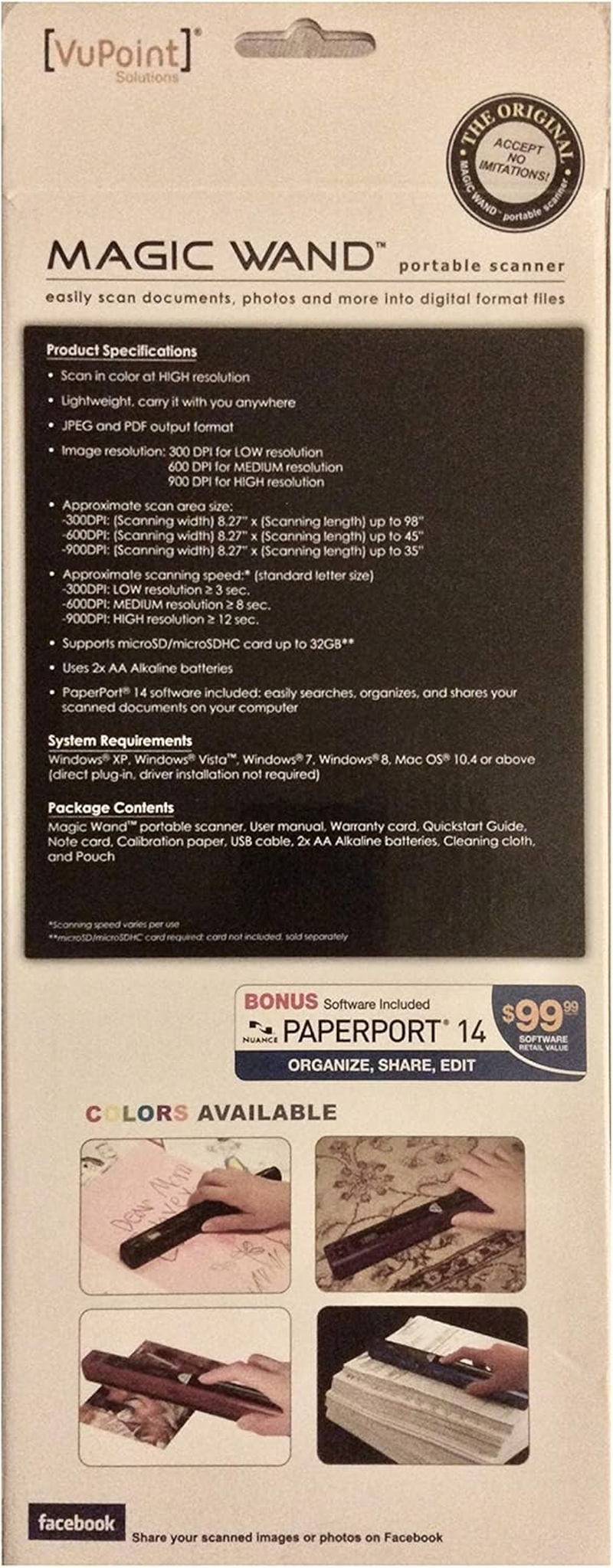 Vupoint Solutions Magic Wand Portable Scanner (PDS-ST415-VP)