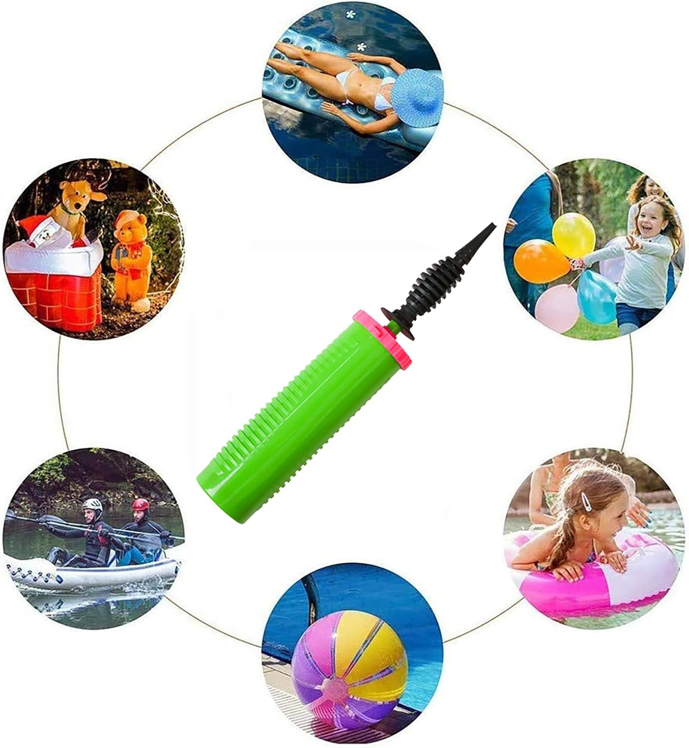 Balloon Pump Handheld Two-Way Dual Action - Hand Blower Air Pumper for Balloons - Ballon Inflator Pumping - Manual Baloon Inflators Machine image number 1