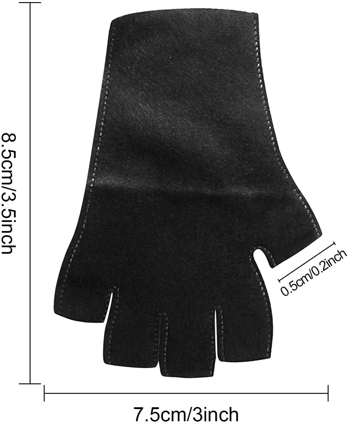 UV Protection Gloves - Fingerless Gloves for Lamp Light,Upf 50+ Black Skin Care Gloves for Nails, Nail Arts, Manicures Pologmase image number 4
