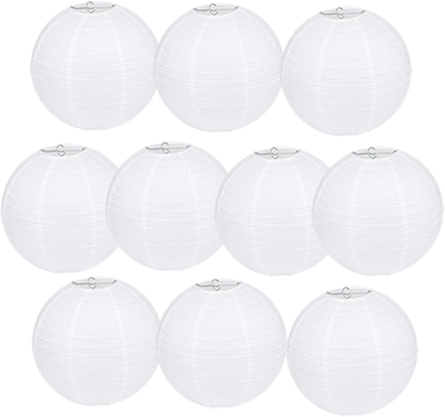 10 PCS White Paper Lanterns 10 Inch Decorative Chinese Japanese Hanging round Paper Lanterns for Birthday Wedding Christmas Bridal Home Decor Party Decoration