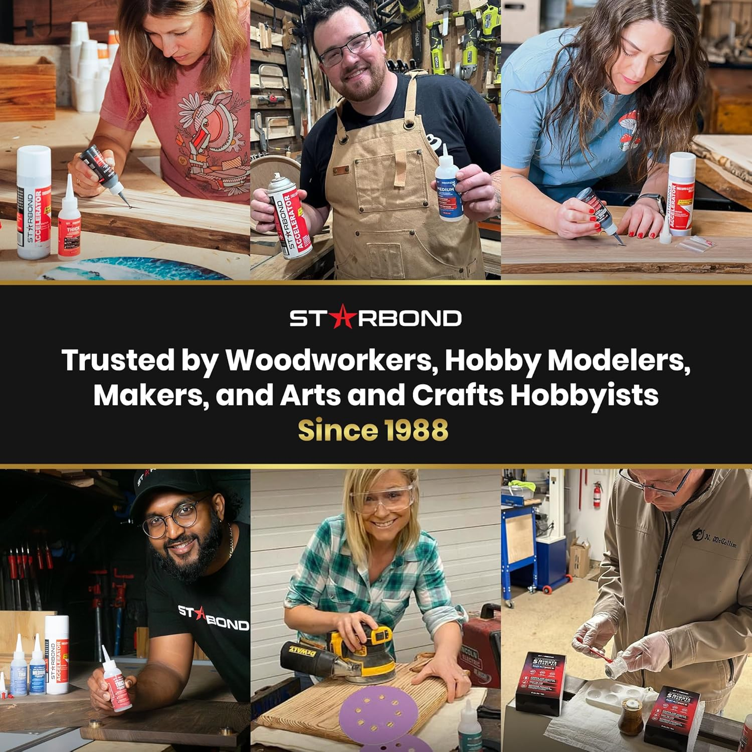 Premium Grade Cyanoacrylate (CA) Super Glue by STARBOND Gap Filler Thick 2000 CPS Viscosity Adhesive for Carpentry, Woodworking, Hobby Models, Archery Fletching (Thick, 2 Ounce) image number 6