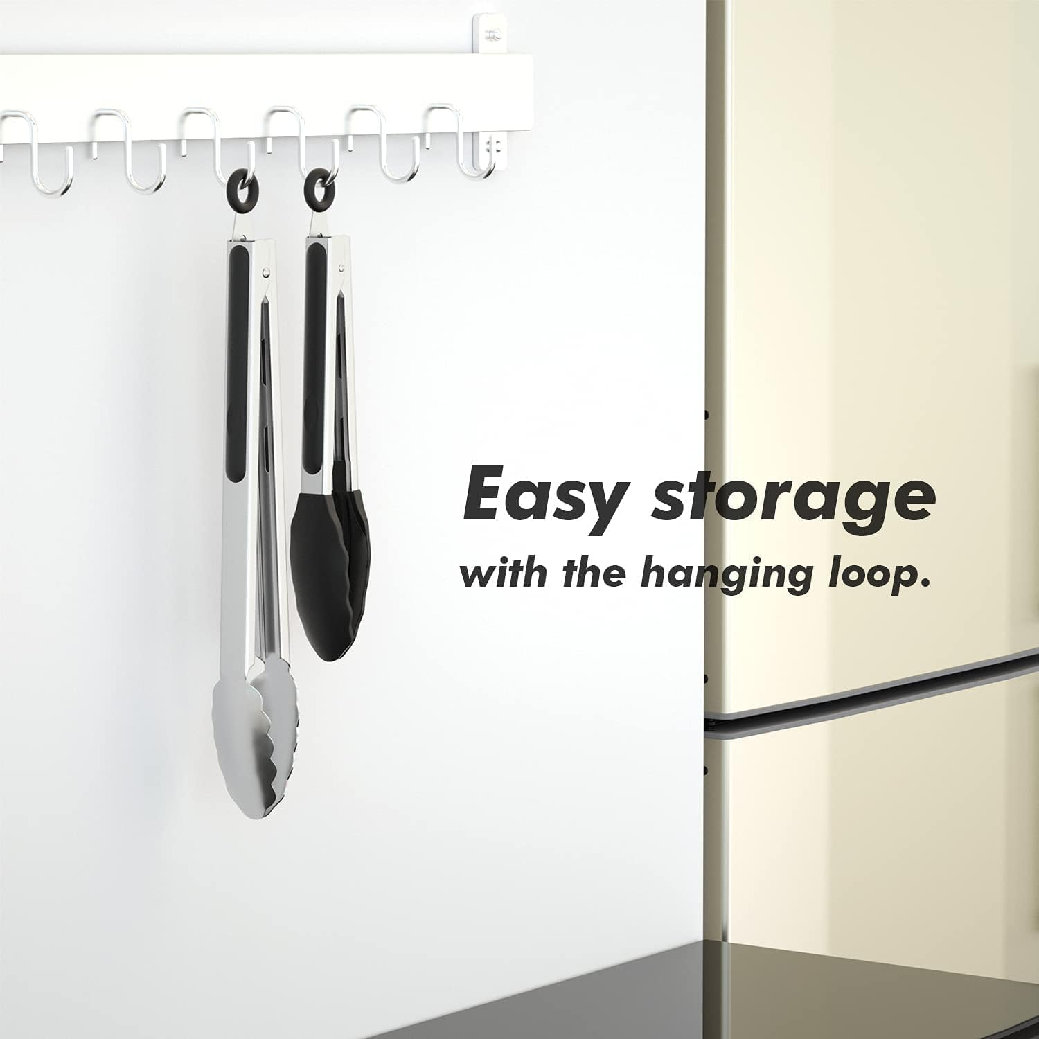 Set of 2 Cooking Tongs,600&ordm;f High Heat-Resistant,Kitchen Utensils,Cooking Utensils for Grill,Salad,Bbq,Frying,Baking,Serving 9/12 Inches image number 2