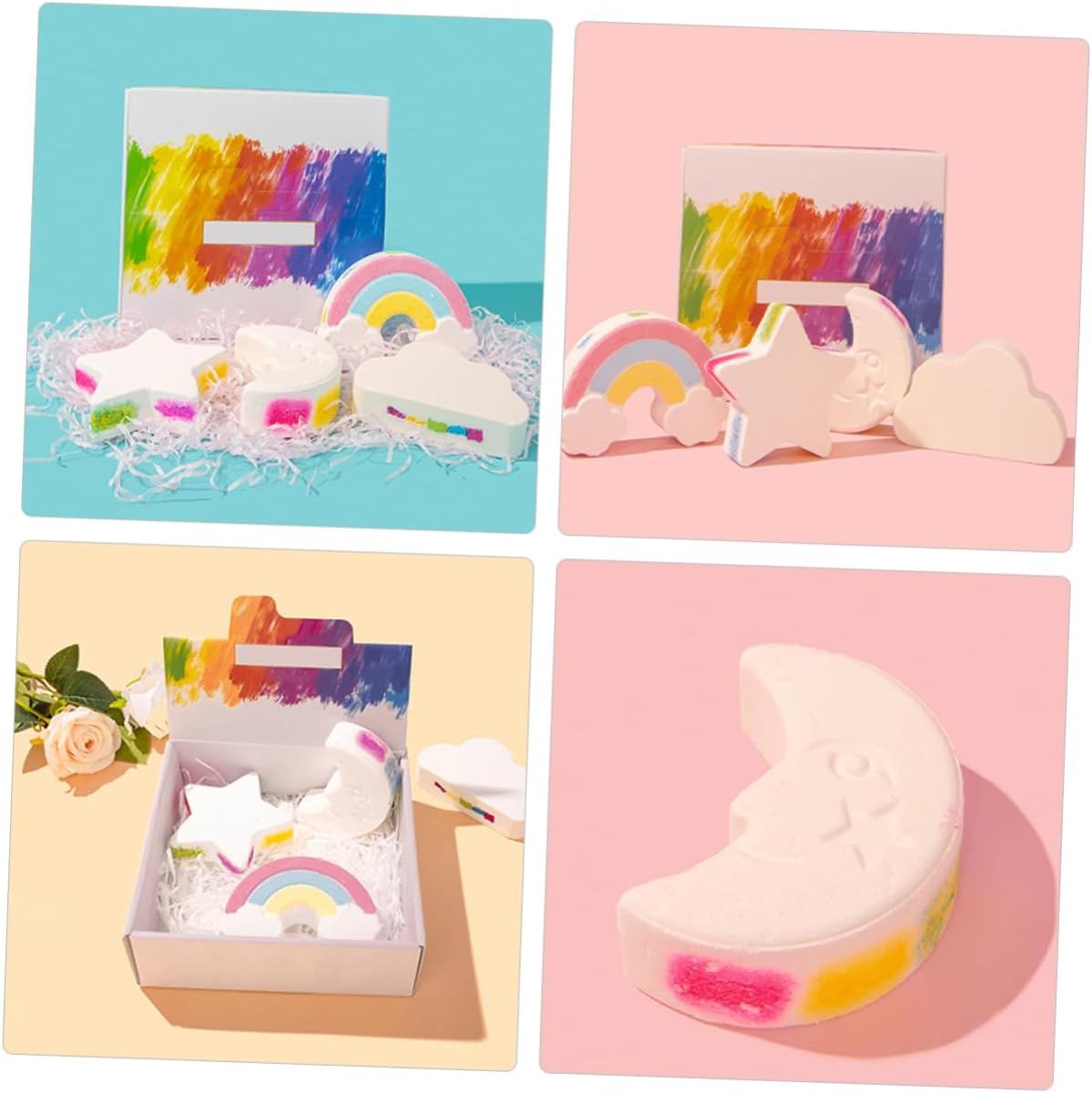 4Pcs Rainbow Essential Oil Bathing for Relaxation and Soothing for Family and Friends image number 5