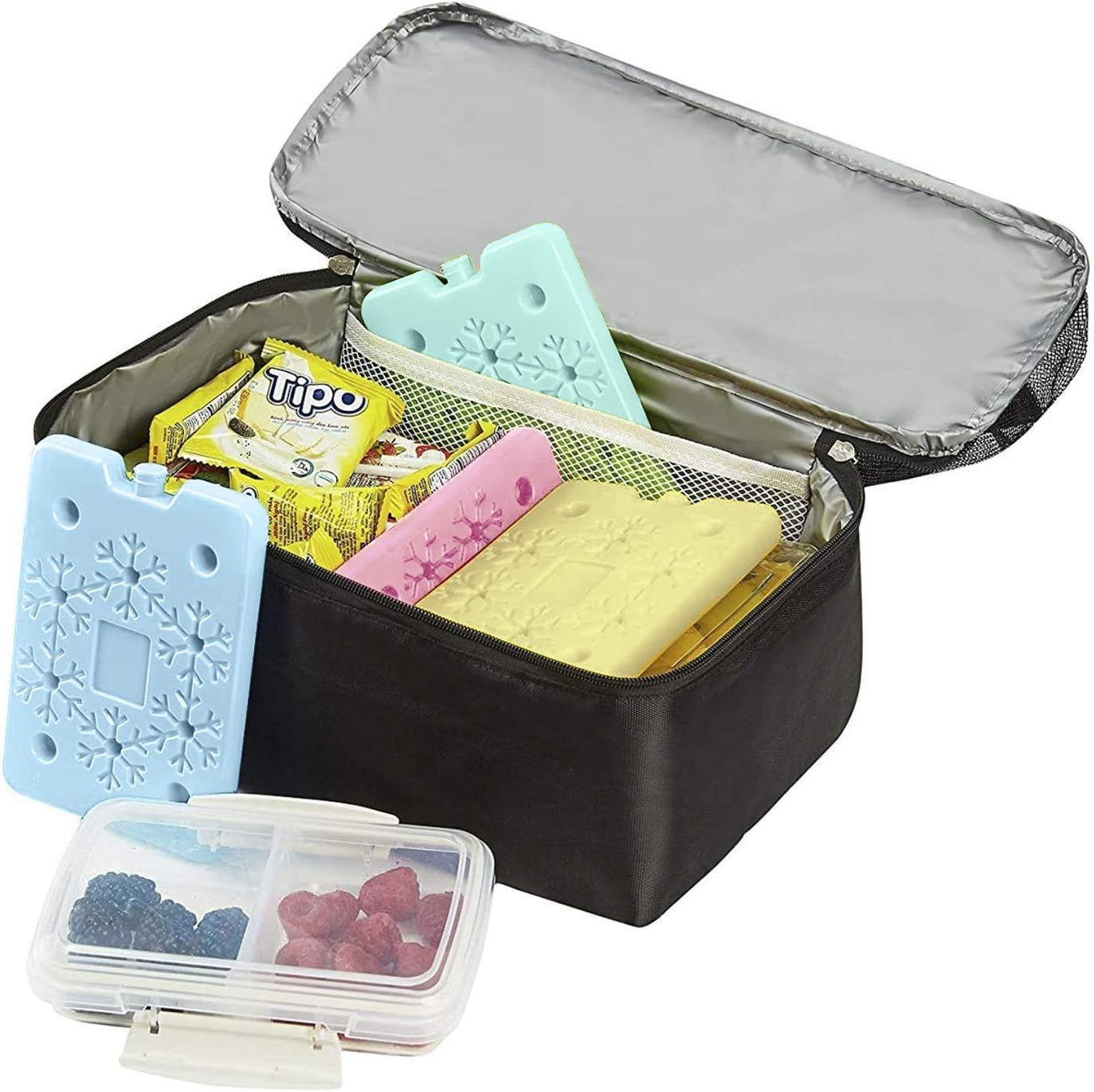 Blue ELE Macaron-Colored Ice Pack for Lunch Box and Cooler, BPA Free, Reusable and Long Lasting, Slim and Lightweight Design for Kids, Set of 4, Fun & Colorful, BE01 Macaron-Colored - Macaron Color image number 5