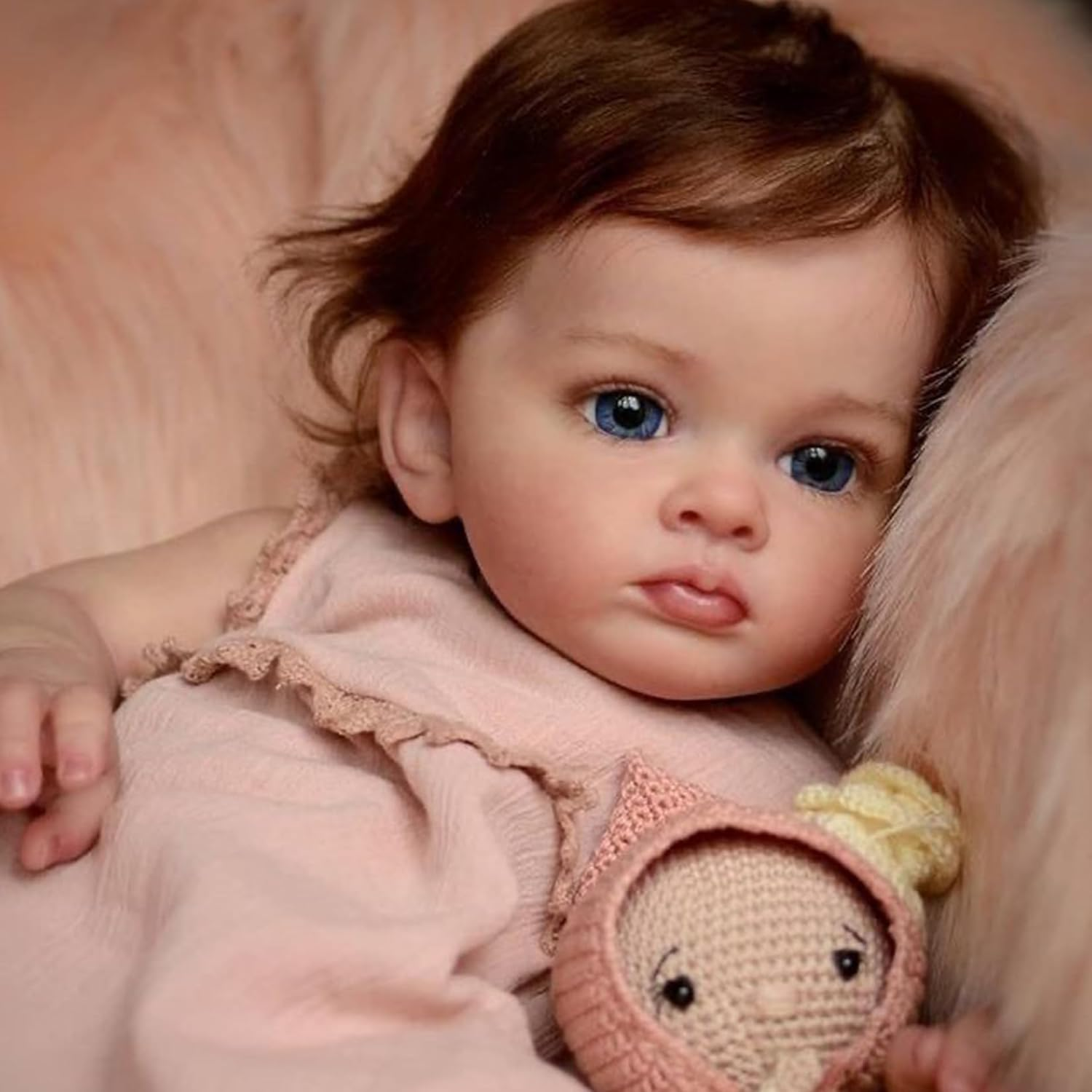 Reborn Baby Dolls Reborn Dolls 22 Inch - Realistic Baby Doll Toddler Girl Lifelike Baby Vinyl Limbs & Soft Full Silicone Baby Feeding Kit Toys Birth Certificate Accessories Gifts for Kids Age 3+ image number 4