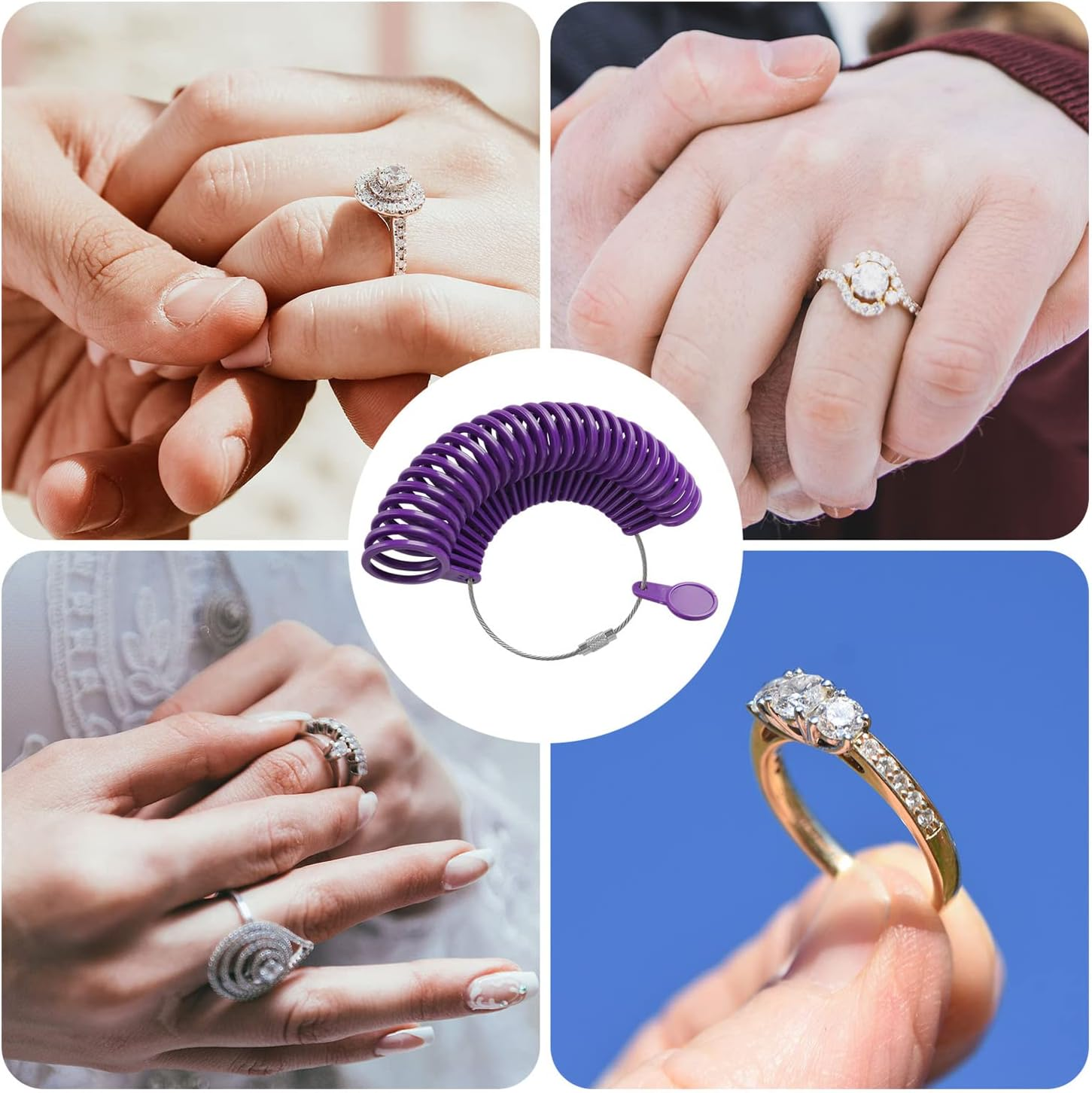 Jewelry Tool Set - Ring Mandrel Stick, Finger Size Measuring Kit with Sizer Belts, Plastic Gauge for Jewelry Making & Sizing image number 4