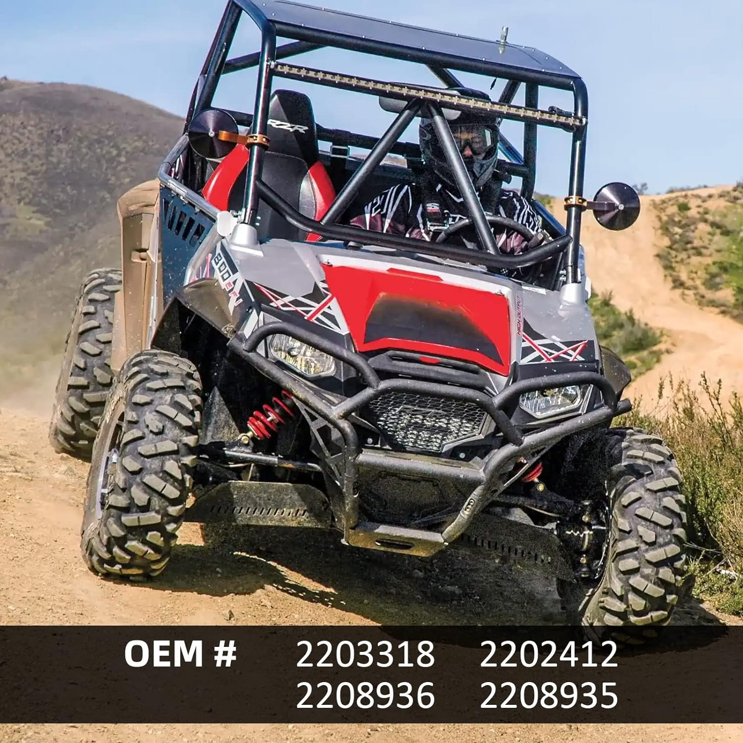 Front Rear Brake Pads Sintered for Polaris RZR 800 S-800 570 S-570, OEM# 2203318 2208936 2202412 2208935 image number 3