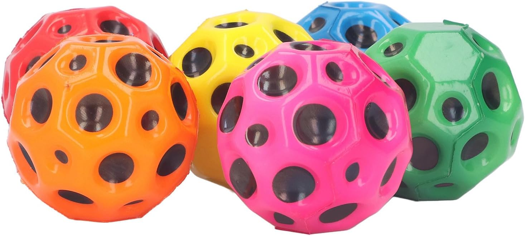 6Pcs Space Ball, Super High Bouncing Space Ball, Colorful Bouncing Balls for Kids, Sensory Ball, Sports Training Ball, Improve Hand-Eye Coordination, Easy to Grip and Catch image number 6