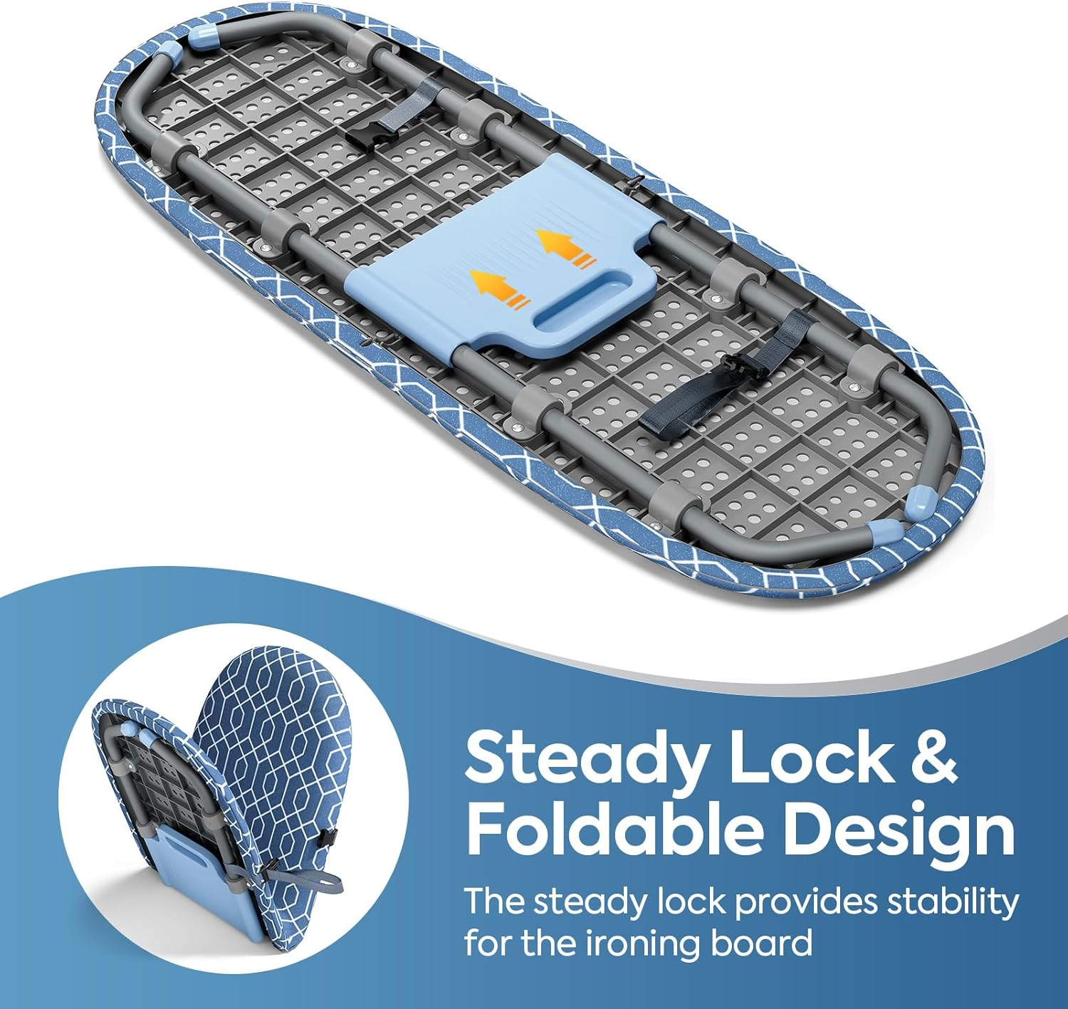 APEXCHASER Foldable Ironing Board, Tabletop Small Iron Board, Portable Folding Mini Ironing Board with Non-Slip Feet for Home, Laundry Rooms, Dorms, Travel Use image number 2