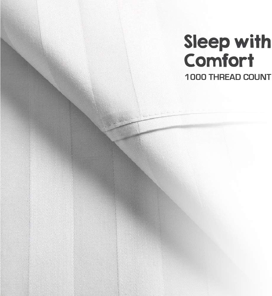 Luxor Linen Dreamfields 1000TC Ultra Soft Microfibre Sheet Set (Flat Sheet, Fitted Sheet, Two Pillowcases), Ocean, King