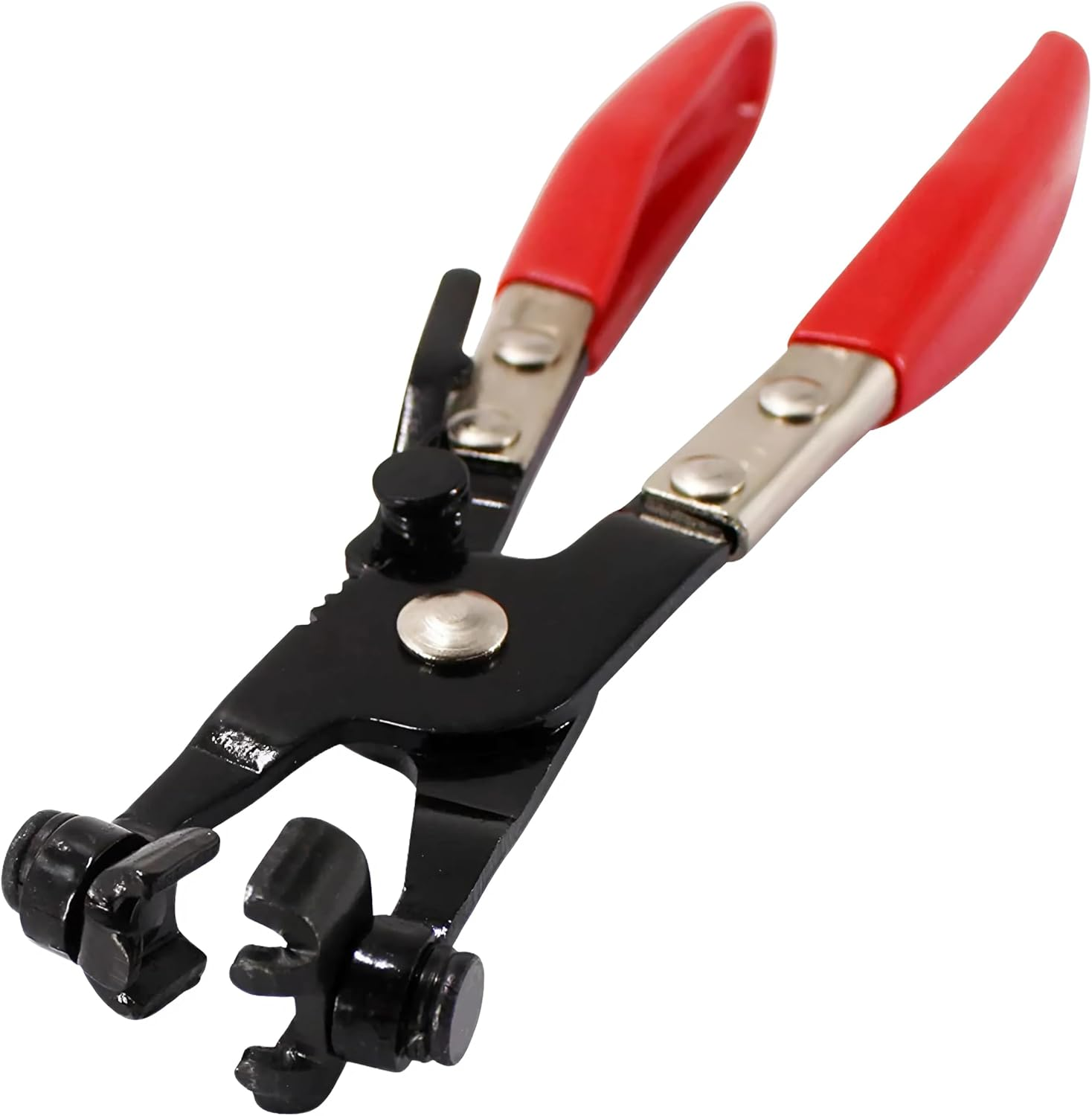 EZONEDEAL Hose Clamp Plier Cross Slotted Jaw Plier Auto Repair Tool Swivel Flat Band for Removal and Installation of Ring-Type or Flat-Band Hose Clamps image number 2