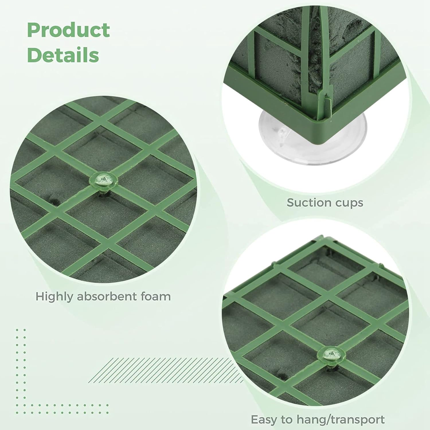 4Pcs Floral Foam Cage Flower Holder with Floral Foam and Suction Cup for Wedding Table Centerpiece Floral Arrangement image number 4