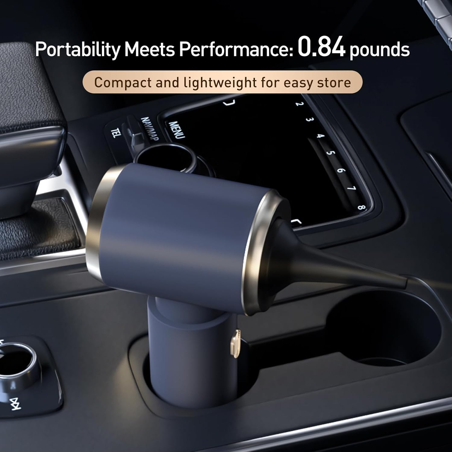 Aokway Car Vacuum Cleaner High Power 5000PA Handheld Cordless Portable Vacuum Cleaner for Car Strong Suction Typer C Car Interior Cleaning (Blue) image number 1