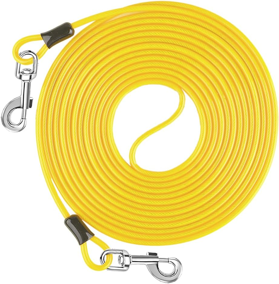 15Ft Tie Out Cable for Dogs up to 350 Pounds Dog Leads for Yard- and Camping No Tangle Rust Proof Training Dog Cable Can Use to Dog Chain for Yard Dogtie Out Cable Ample Length for Freedom image number 5