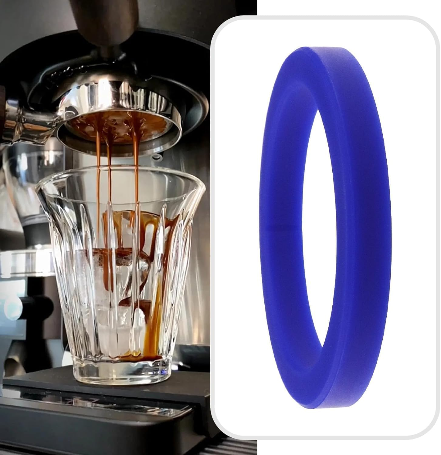 2Pcs Coffee Machine Group Head Seal Gasket Gaggia E61 Head Sealing Ring Group Head Gasket Coffee Machine Accessories 8.5Mm Thick with VBM Compatible with Faema E61/E98 Espresso Machine image number 6