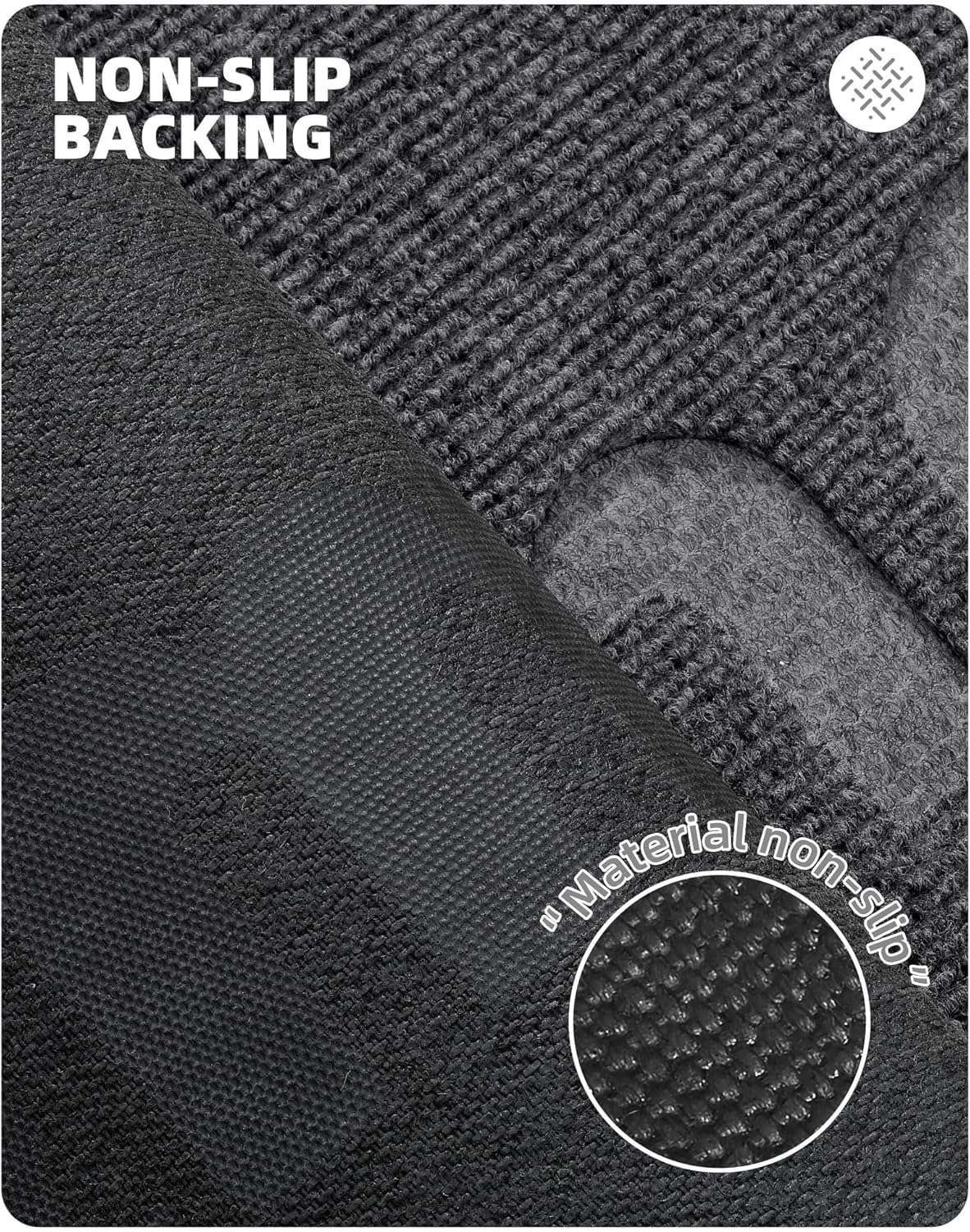 Color&Geometry Outdoor Mats for Home Entrance Heavy Duty, Front Door Mat outside Entrance for All-Season Weather Non Slip, Welcome Mat for Front Door with Durable Rubber Backing, Grey 17&rdquo;X29&rdquo; image number 4