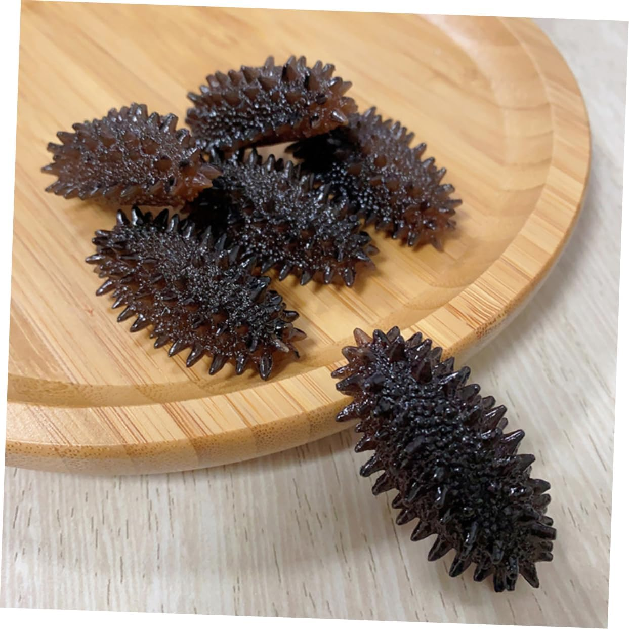 10Pcs Realistic Fake Sea Cucumber Model Portable Food Photo Prop Lifelike Decorative Model for Photography Display image number 5