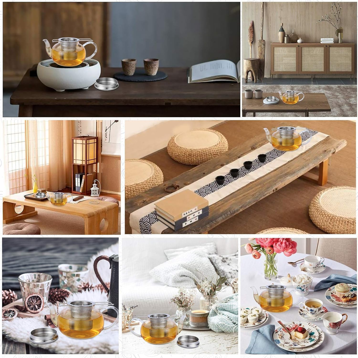 Tea Infuser Strainers for Loose Tea, WADY 2 Pcs Tea Infuser, 304 Stainless Steel Tea Strainer with Lid and Foldable Handle, Tea Filter for Teapots Cups Mugs to Brewing Steeping Loose Leaf image number 3