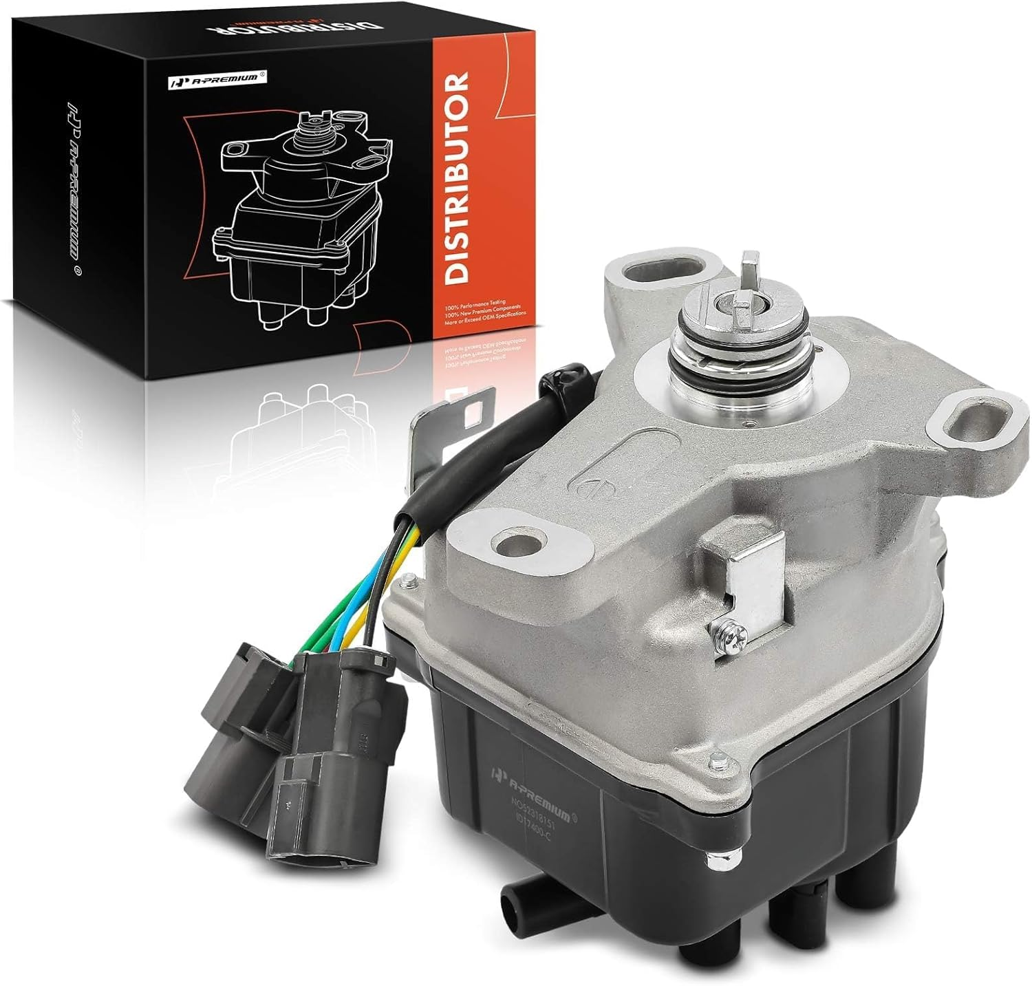A-Premium Ignition Distributor with Cap and Rotor Compatible with Honda Prelude 1996-2001, 2.2L 2.3L image number 3