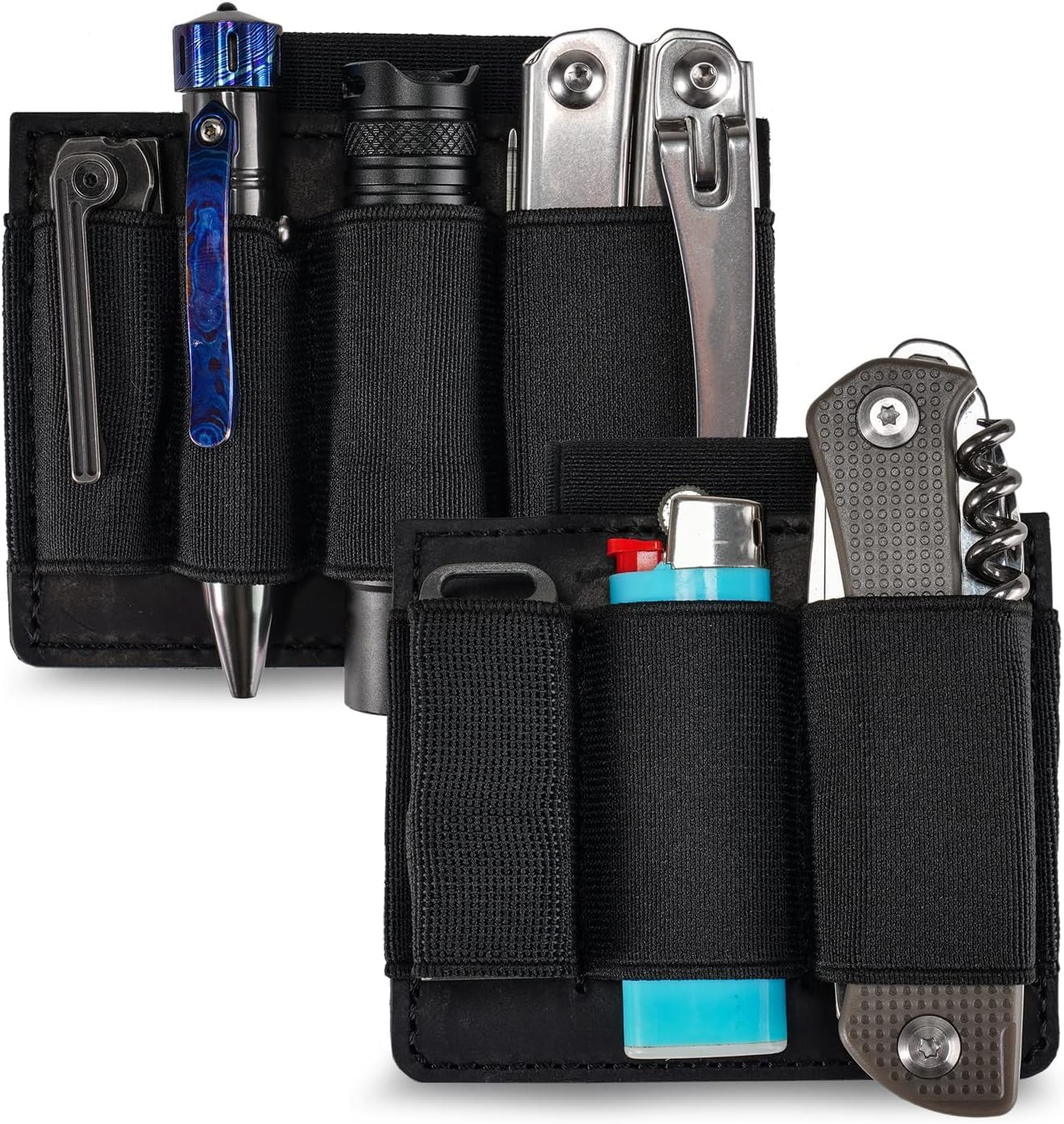 VIPERADE PL7 EDC Pouch Hook and Loop, Elastic Organizer Holder Panel, Hook Backed Accessories Holder for Backpack, Tactical Vest, Bag