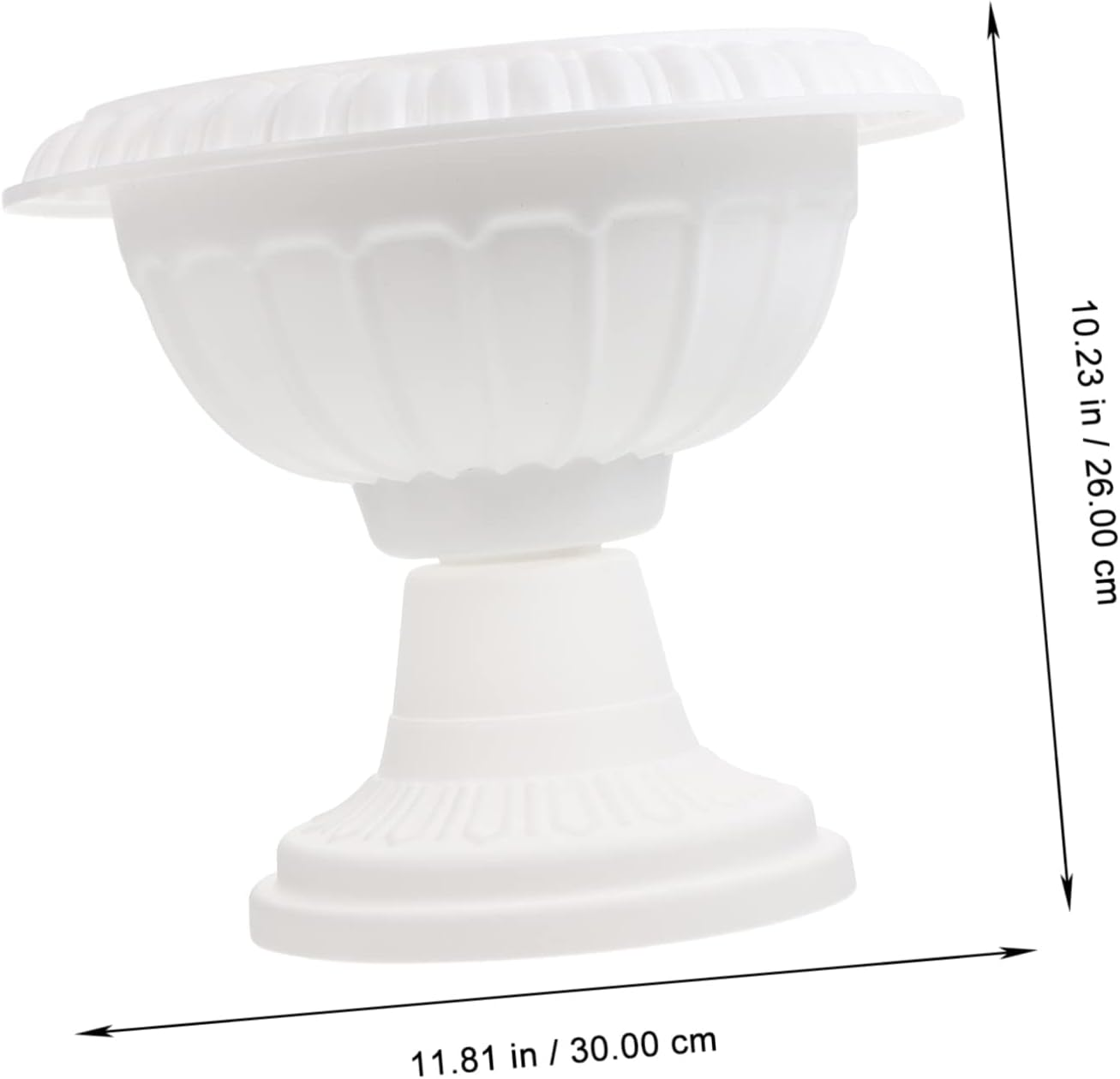 Kisangel Thickened Roman Column Plastic Flower Pot 25Cm Outdoor Garden Planter Multipurpose Plant Nursery Container Suitable for Balcony and Patio Gardening image number 2