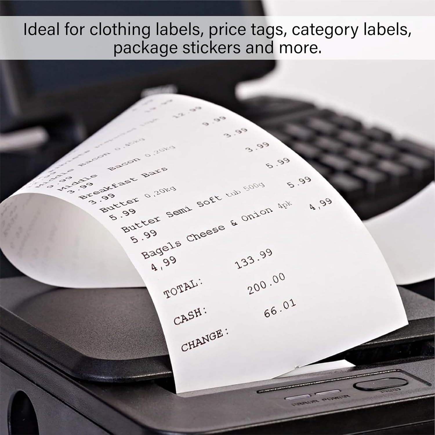 (50 Rolls) 80X80Mm EFTPOS Thermal Paper POS - Cash Register Receipt - Paper Roll Clear - Thermal Printer Paper - Mini Printer Sticker Paper - 14Mm Core - (White) image number 3