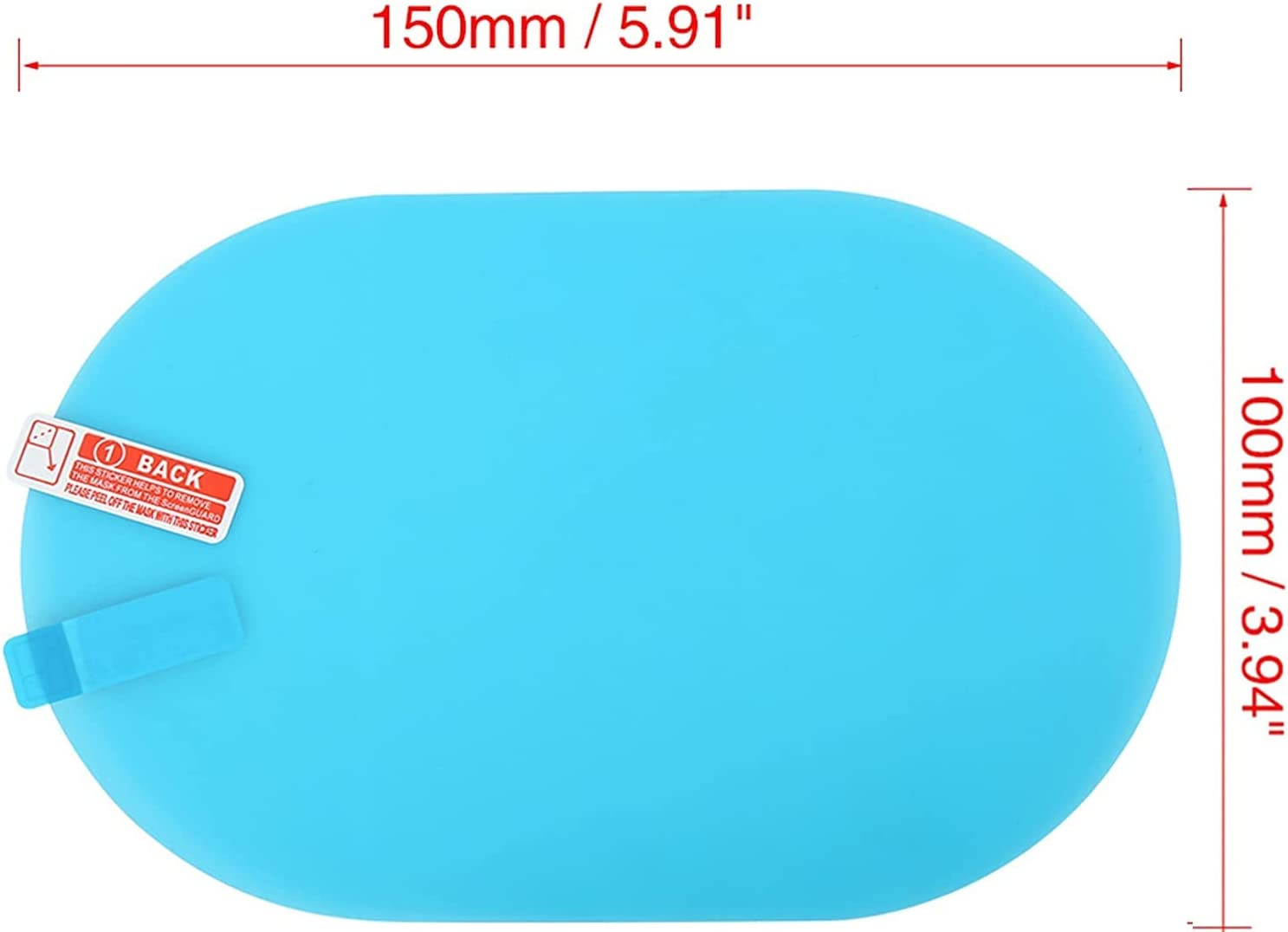 2PCS Car Rearview Mirror Film, Rainproof Anti-Glare Anti-Fog HD Clear Safe Driving Sticker for SUV Trucks Mirror and Side Windows (100X150Mm) image number 3