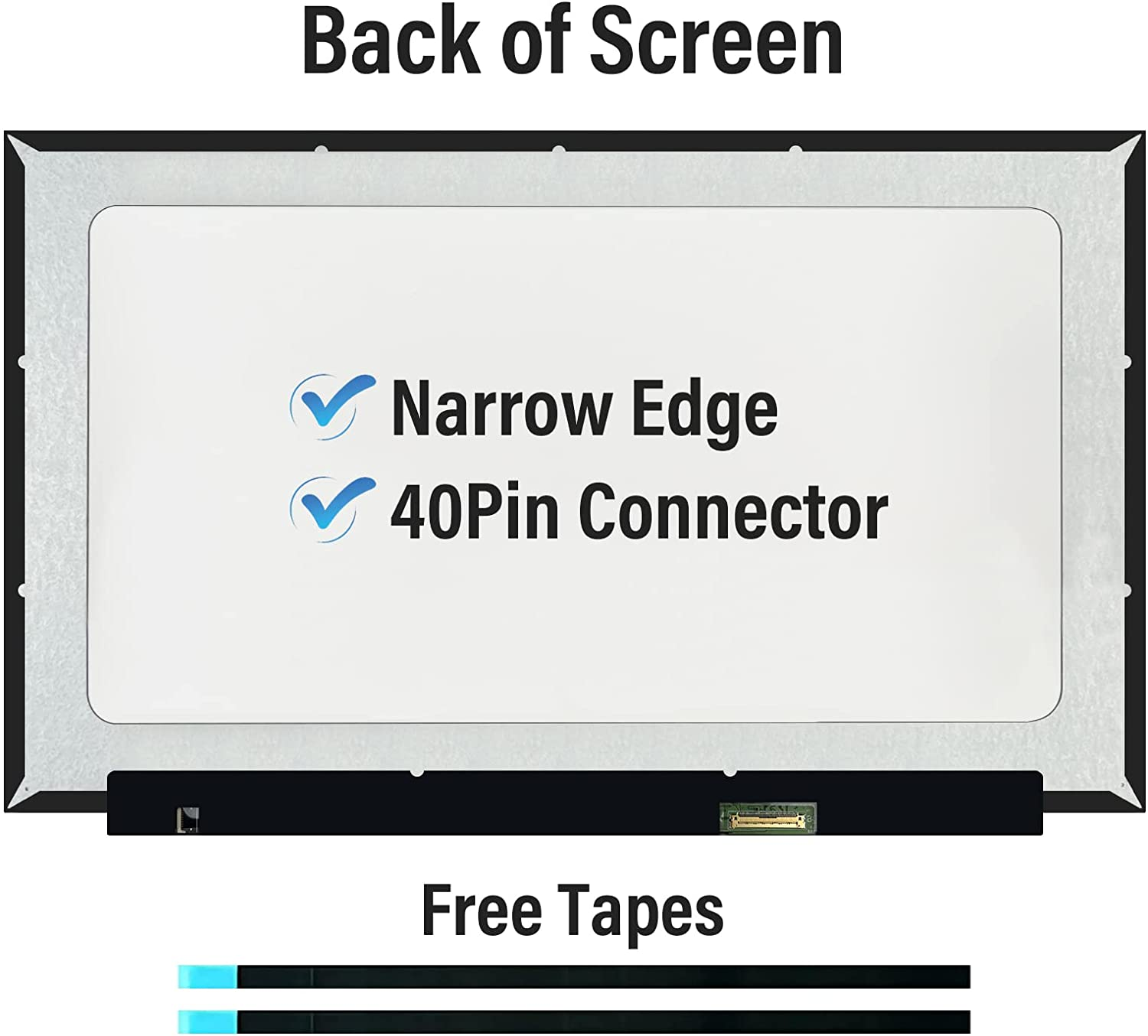 NT156WHM-T03 V8.0 V8.1 LCD LED Oncell Touch Screen Replacement for Laptop 40Pins HD 1366X768 Display(Only for NT156WHM T03 Not for Others) with Tape image number 1