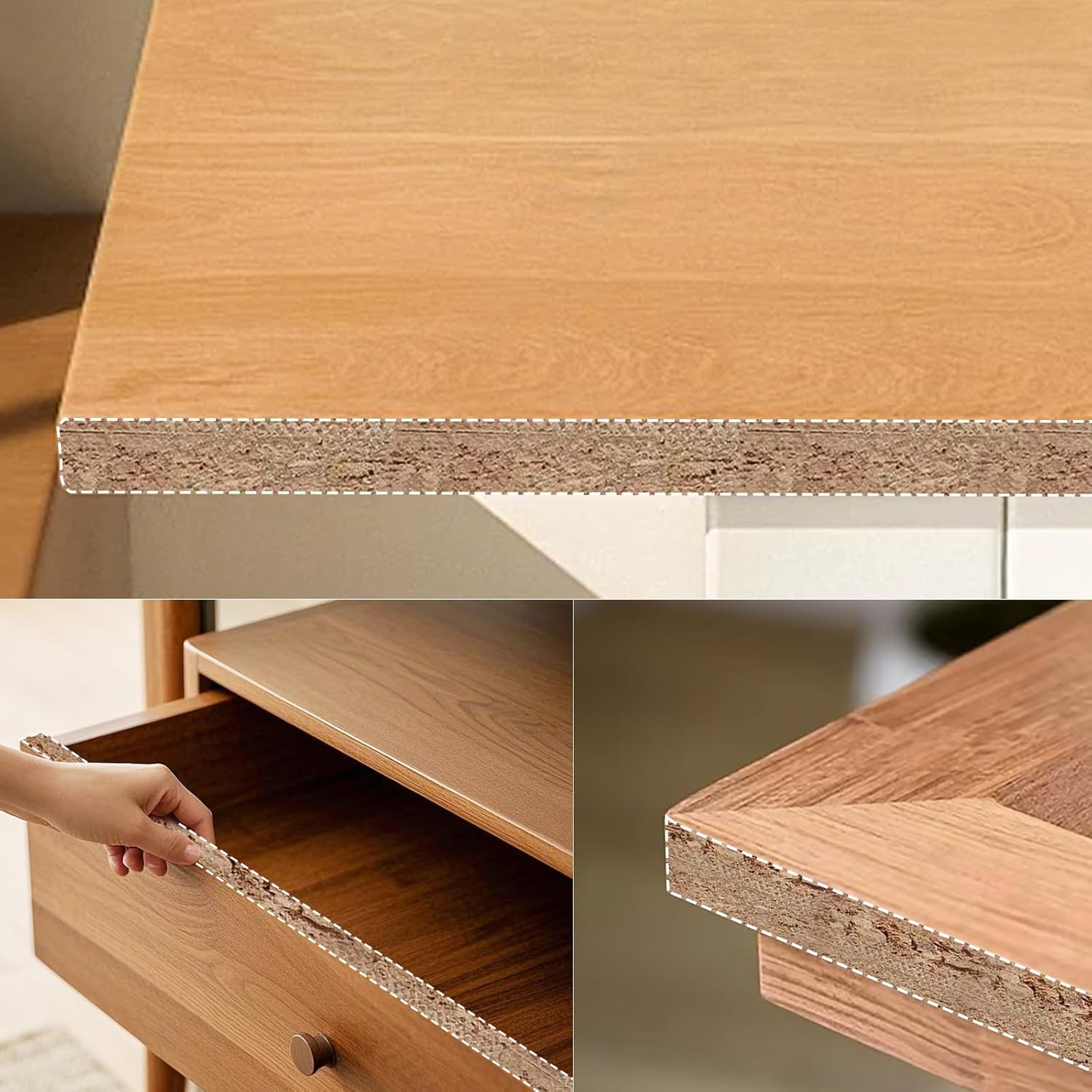 Edging Tape,Veneer Furniture Edging Strip,Self-Adhesive Edge Banding,Wood Veneer Trim for Tables,Chairs,Panels Renovation（10Meters #3） image number 2