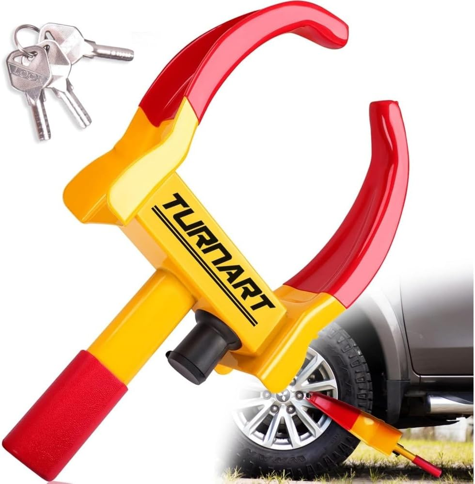 Universal Wheel Lock,Heavy Duty Trailer Lock Wheel Clamp,Universal Security,Adjustable Heavy-Duty Security Tires Anti-Theft Lock,Tire Lock anti Theft for Trailers Golf Cart