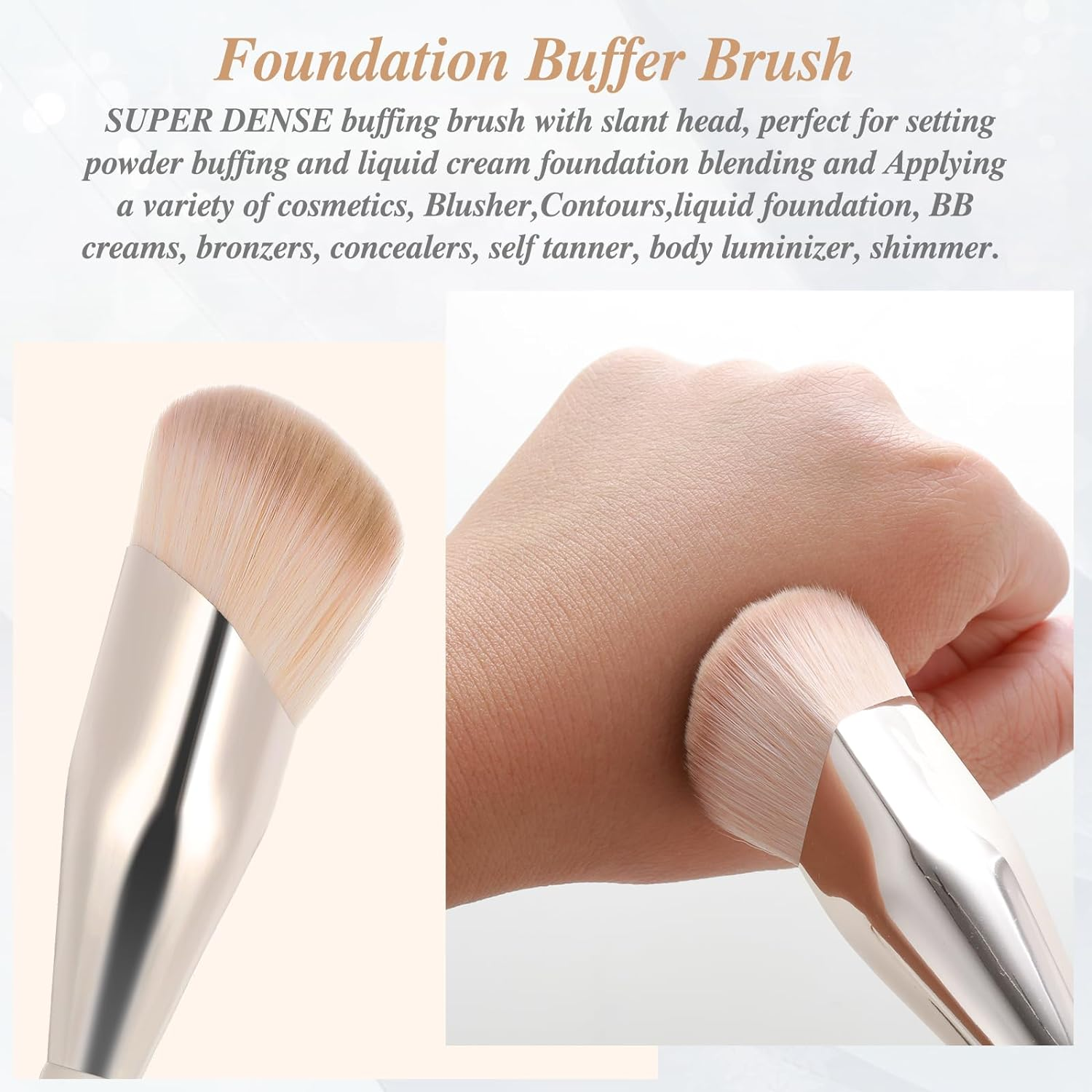 Bewudy 2 Pcs Concealer Brush, Angled Concealer Brushes for under Eye, Precision Face Blending Blush Brush, Foundation Concealer for Dark Circles, Make up Nose Contour Brush Applicator image number 4