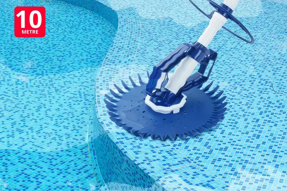 Automatic Pool Cleaner for In/Above Ground, 10M Hose, Adjustable Suction Blue image number 1