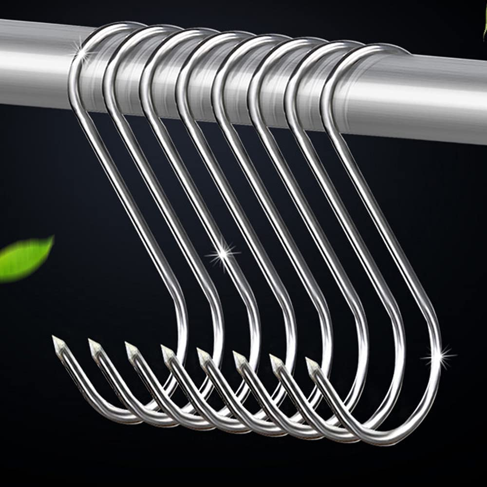 Meat Hooks 5.9'',20Pcs Premium Stainless Steel Butcher Hook Smoking Hooks,Meat Processing for for Hot and Cold Smoking,Chicken Hunting Smoking Ribs,Hanging,Drying,Bbq,Grilling (5.9Inch(20Pcs)) 1 image number 4
