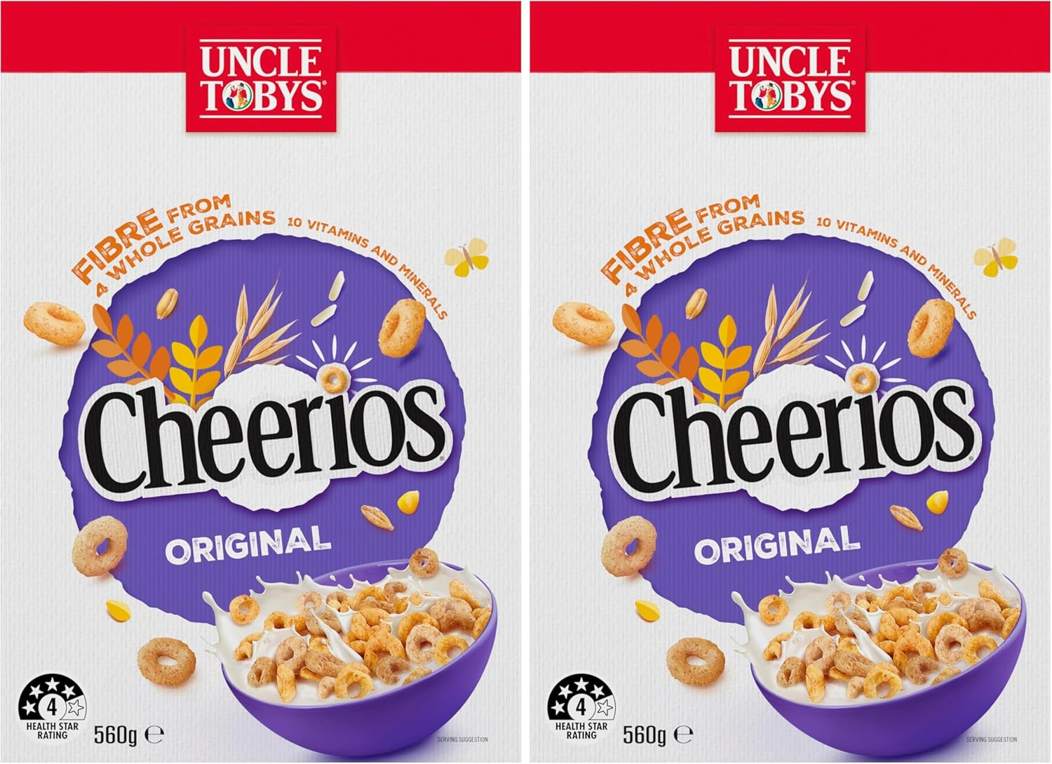 Uncle Tobys Cheerios Wholegrain Breakfast Cereal 560 G