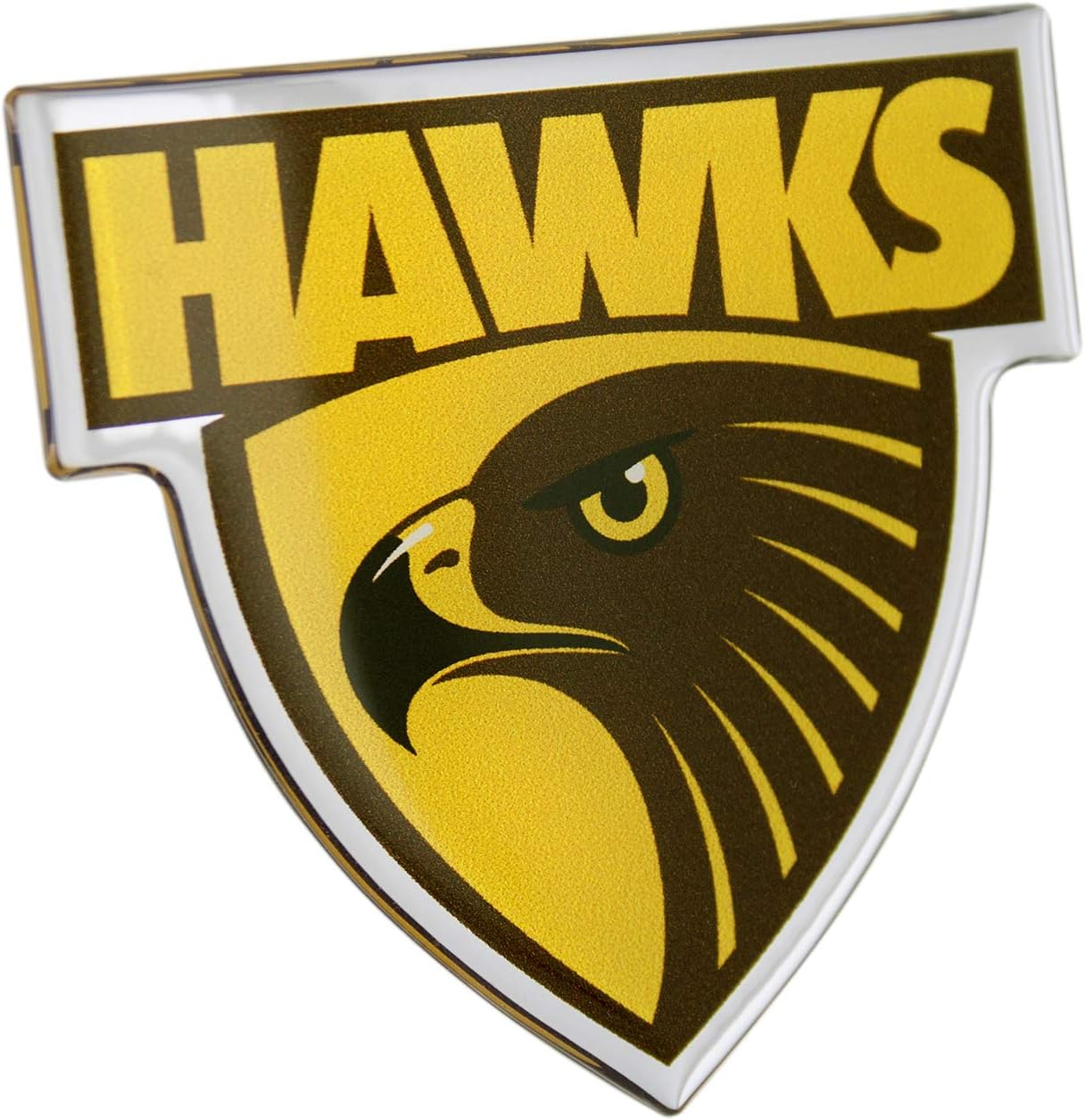 Fan Emblems Hawthorn Hawks Lensed Chrome AFL Supporter Logo image number 2