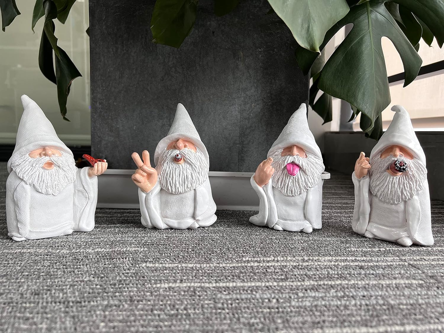 Garden Gnomes Funny Outdoor Gnome Statues 15Cm Garden Gnome Crafts Garden Decor Funny Resin Statues for Lawn Yard image number 2