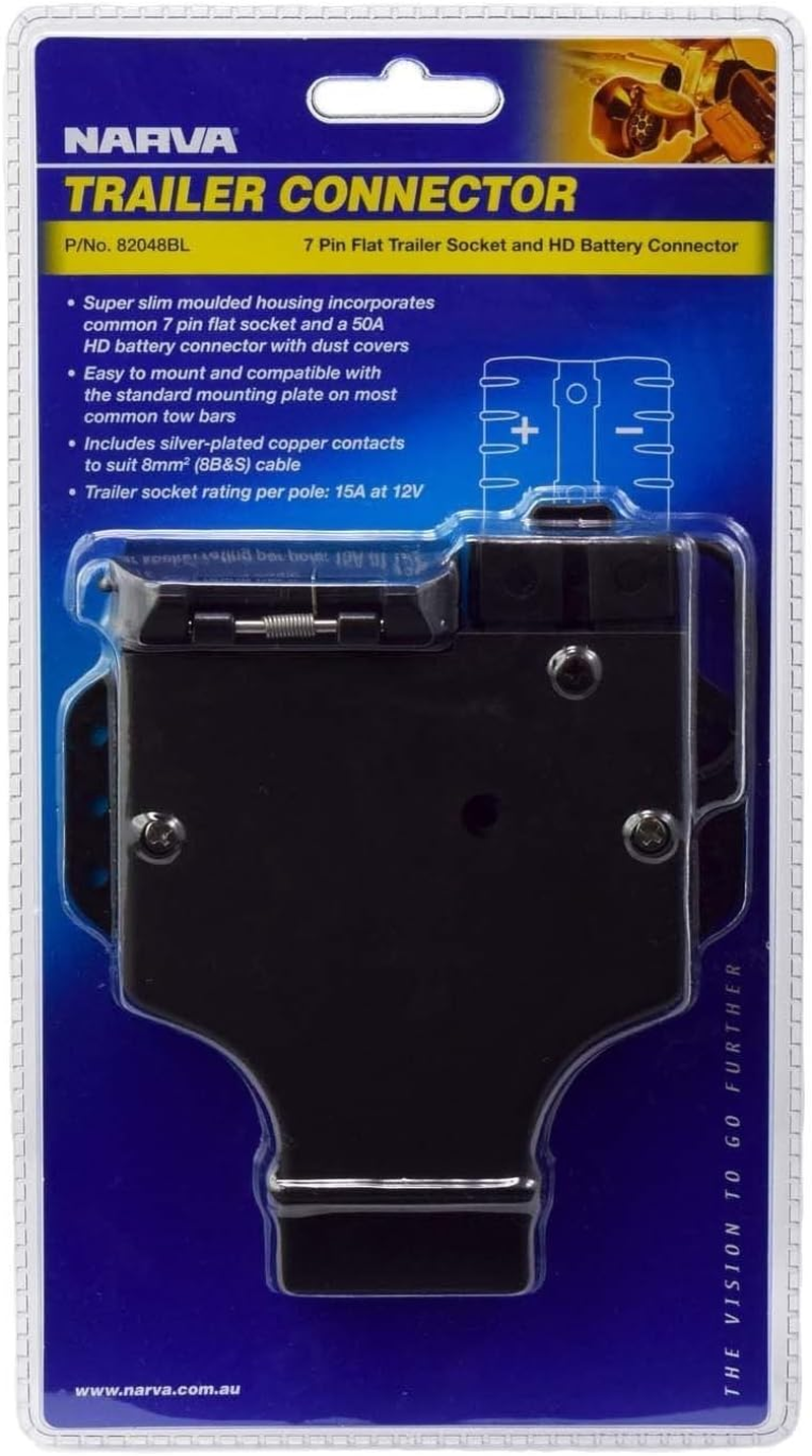 Narva 7 Pin Trailer Plug and Socket with 50A Anderson Socket and Plug image number 1