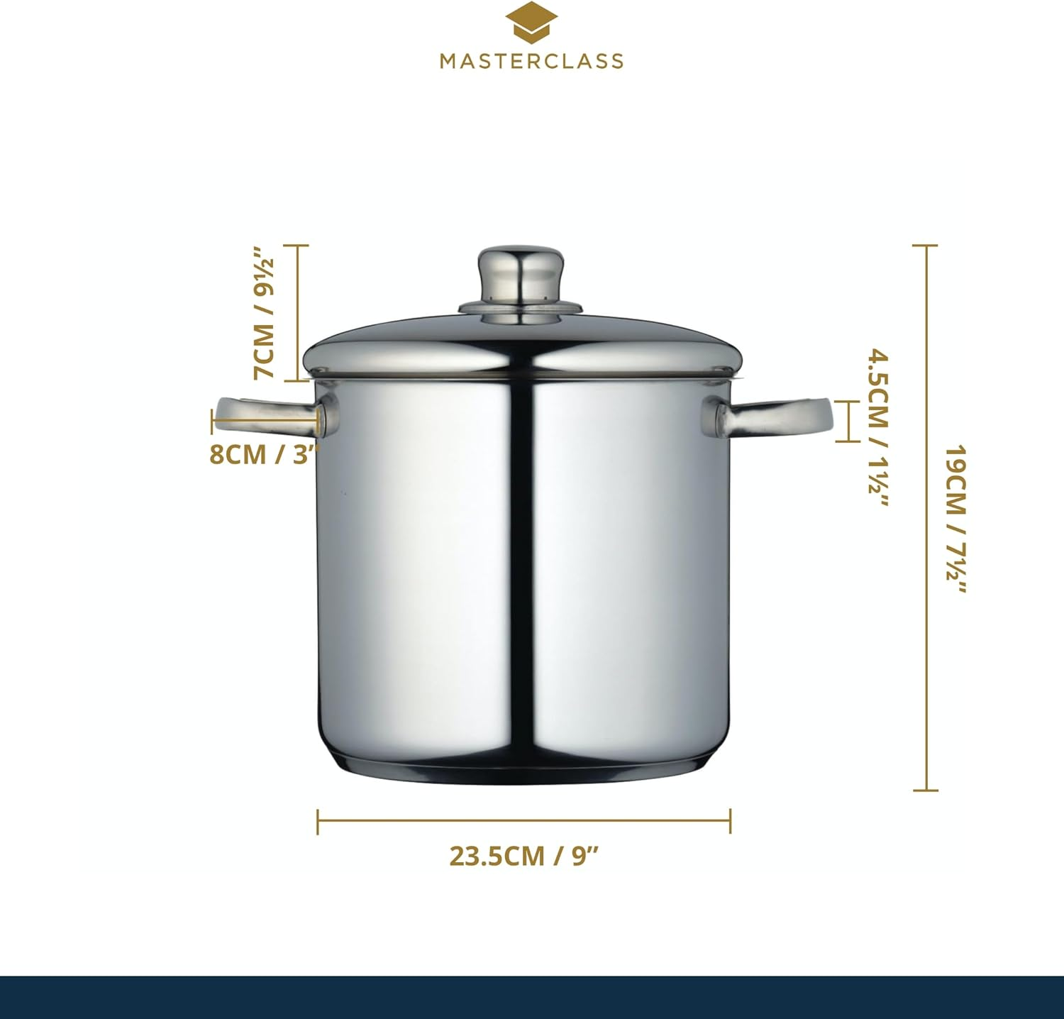 Master Class Stainless Steel Stockpot 22Cm (7.0L) image number 6