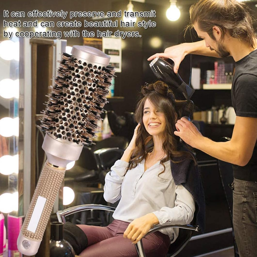 Ceramic Ionic round Hair Drying Brush with 4 Dimensions (45MM) Cylindrical Curling Roller Comb Styling Gold 45Mm round Brush image number 2