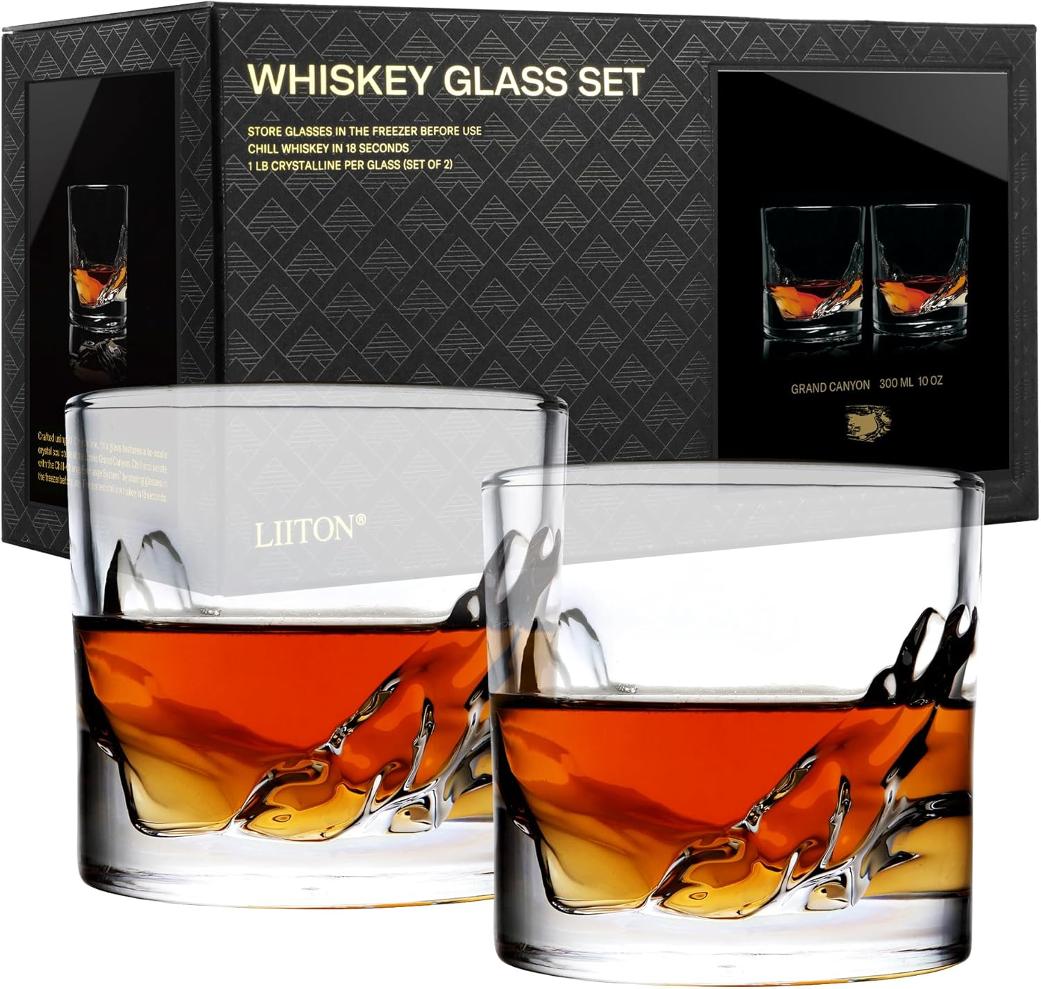 Liiton Grand Canyon Whiskey Glasses, 8.4 X 8.4 X 8.4 Cm (Set of 2) image number 4