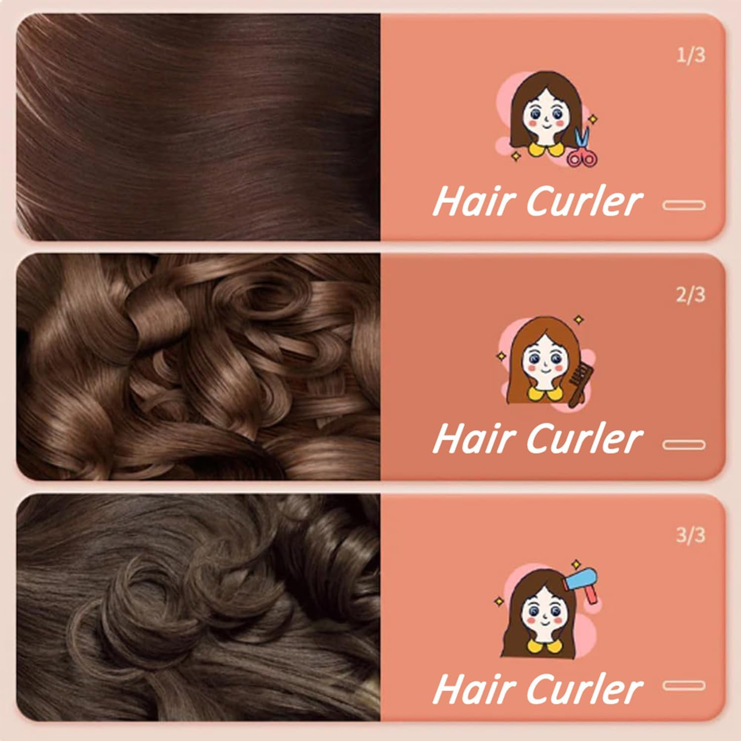 Portrayi Mini Dual-Purpose Curling Iron, Mini Curling Iron for Short Hair, Ceramic Mini Hair Curler, 2 in 1 Mini Hair Curler, Mini Curling Wand & Flat Iron Hair Straightener Travel Size (2Pcs-A) image number 2