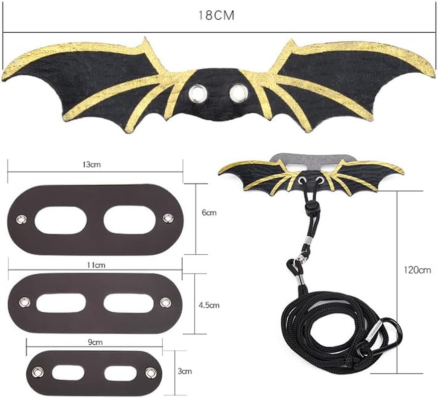 AIMALL Lizard Harness Leash Bearded Dragon+Cool Leather Wings Reptile Adjustable, Comfortable & Lightweight image number 5