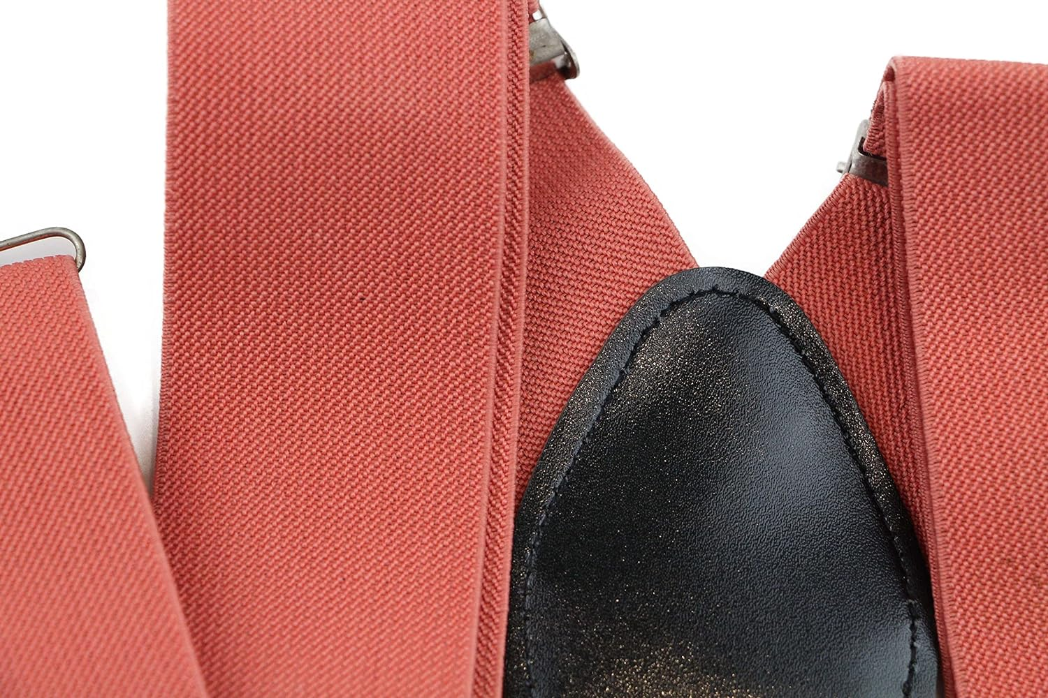Extra Wide Heavy Duty Adjustable 120Cm Coral Adult Mens Suspenders image number 1