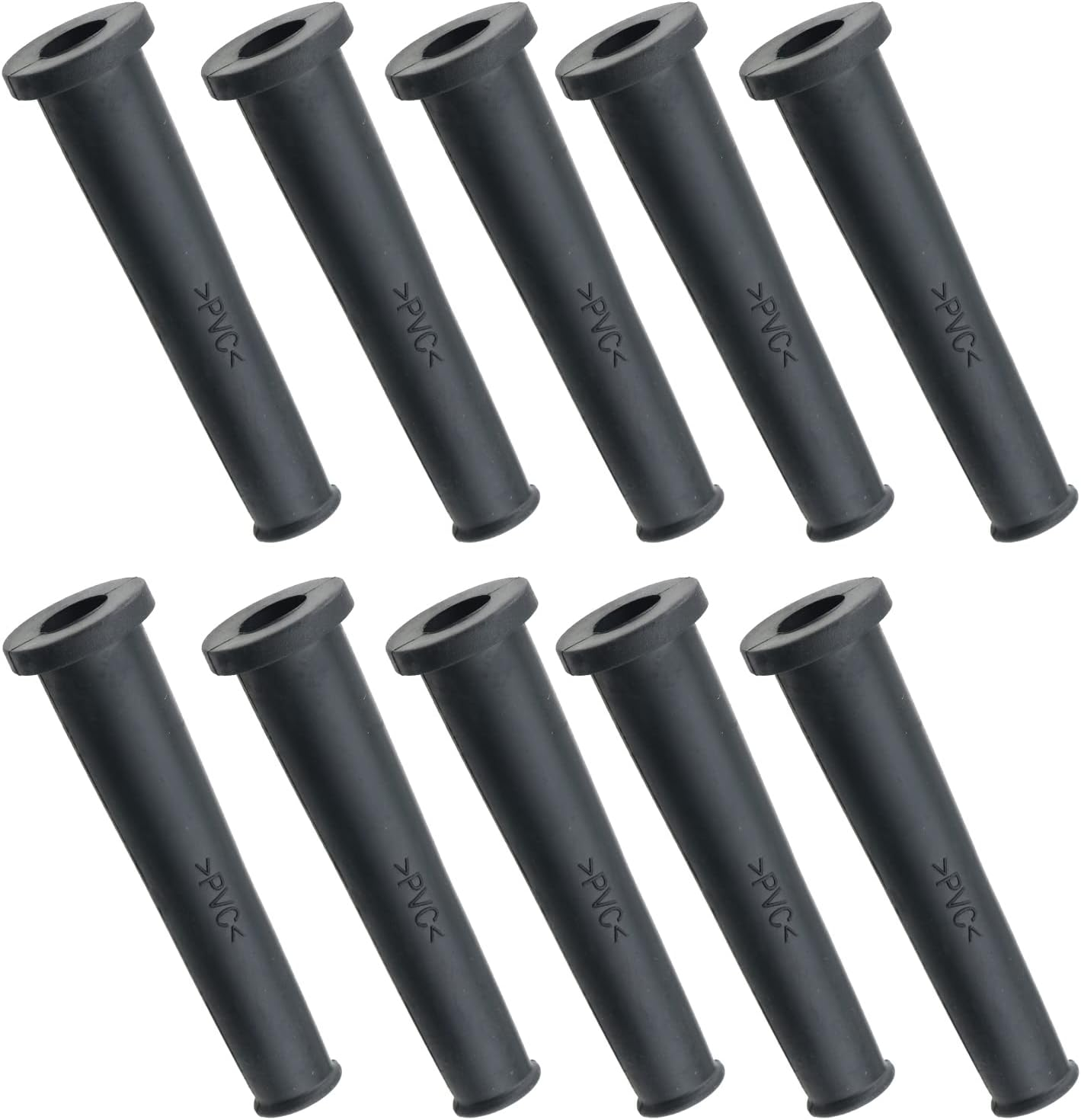 Cord Boot Protector 10PCS PVC Strain Relief Cable Sleeve Hose Rubber Black image number 4