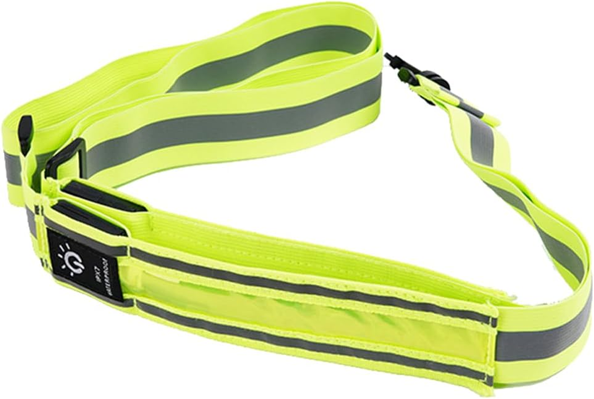 Running Light Jogging with Reflectors Belt, Led Light Running Belt,Reflective Walking Gear,Adjustable Luminous Shoulder Strap,For Runners, Walkers at Night image number 2