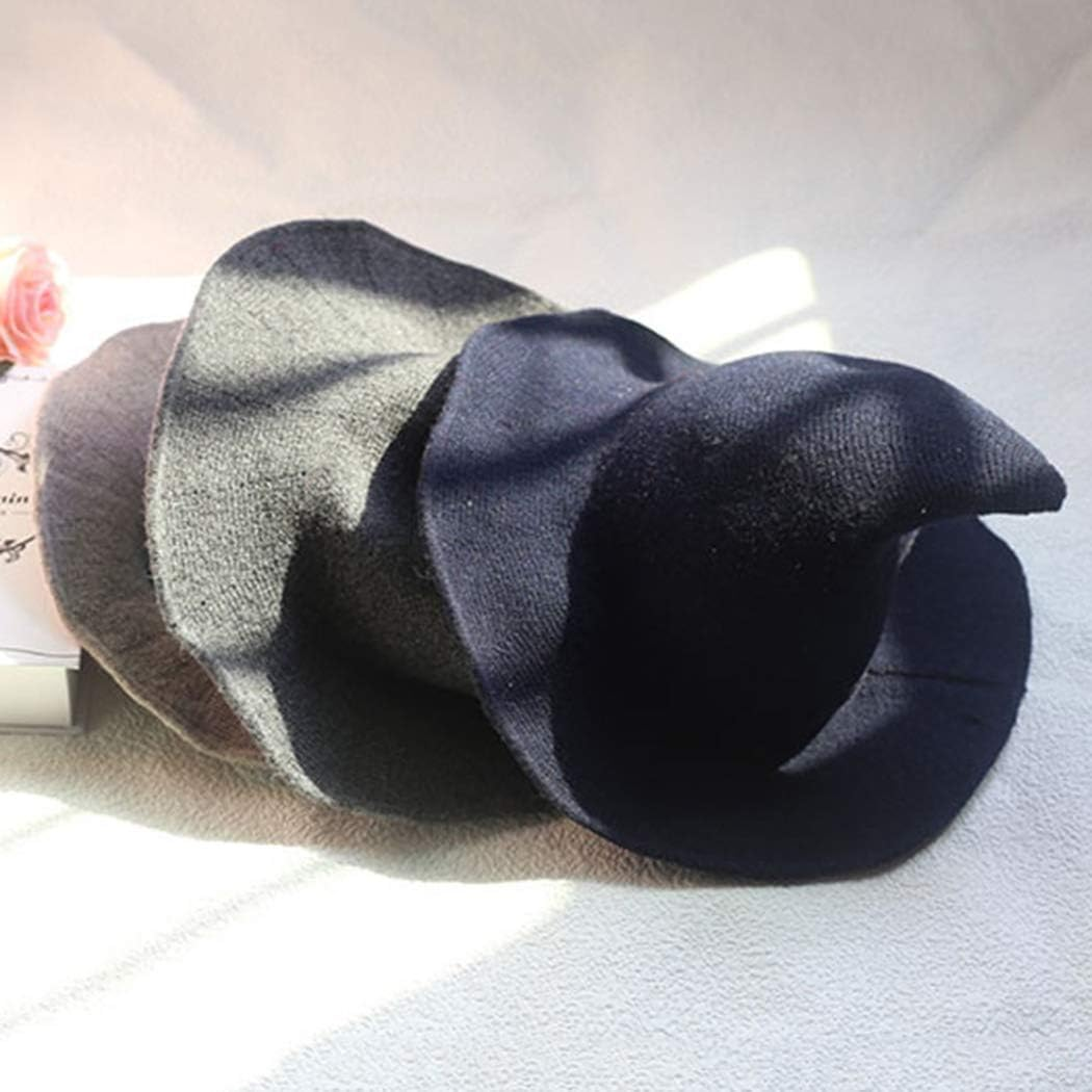 Foldable Wool Knit Witch Hat - Felt Material